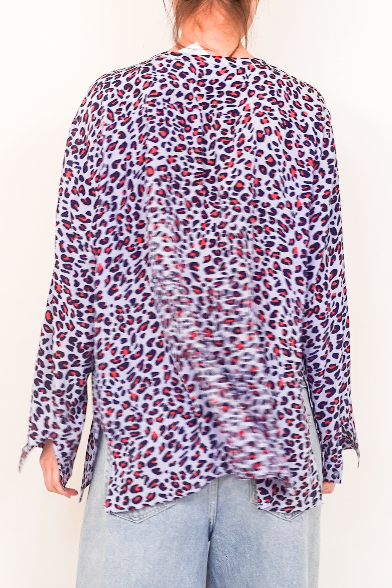 Leopard print silk blouse RRP £125