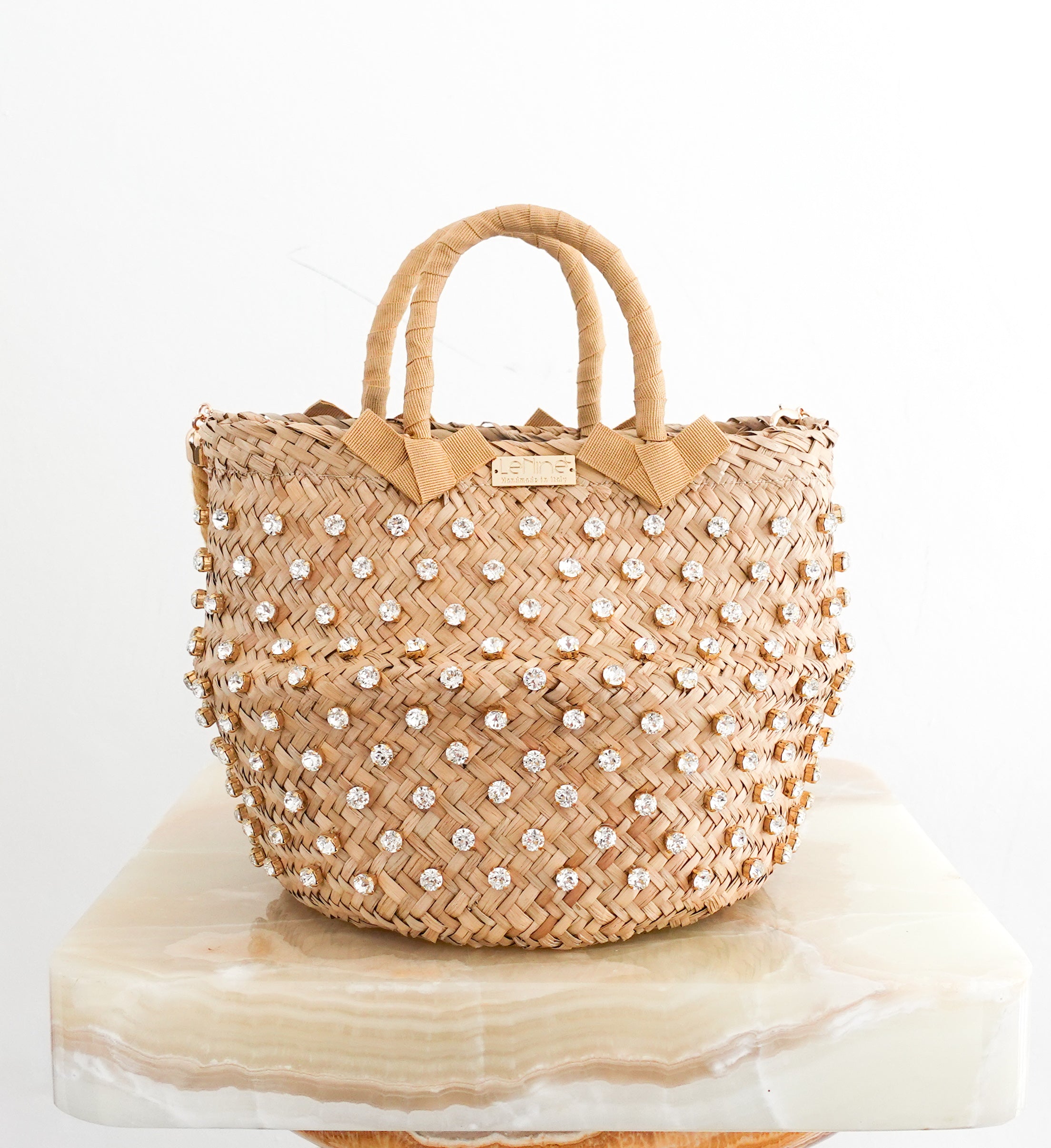 Straw gemstone bag RRP £200