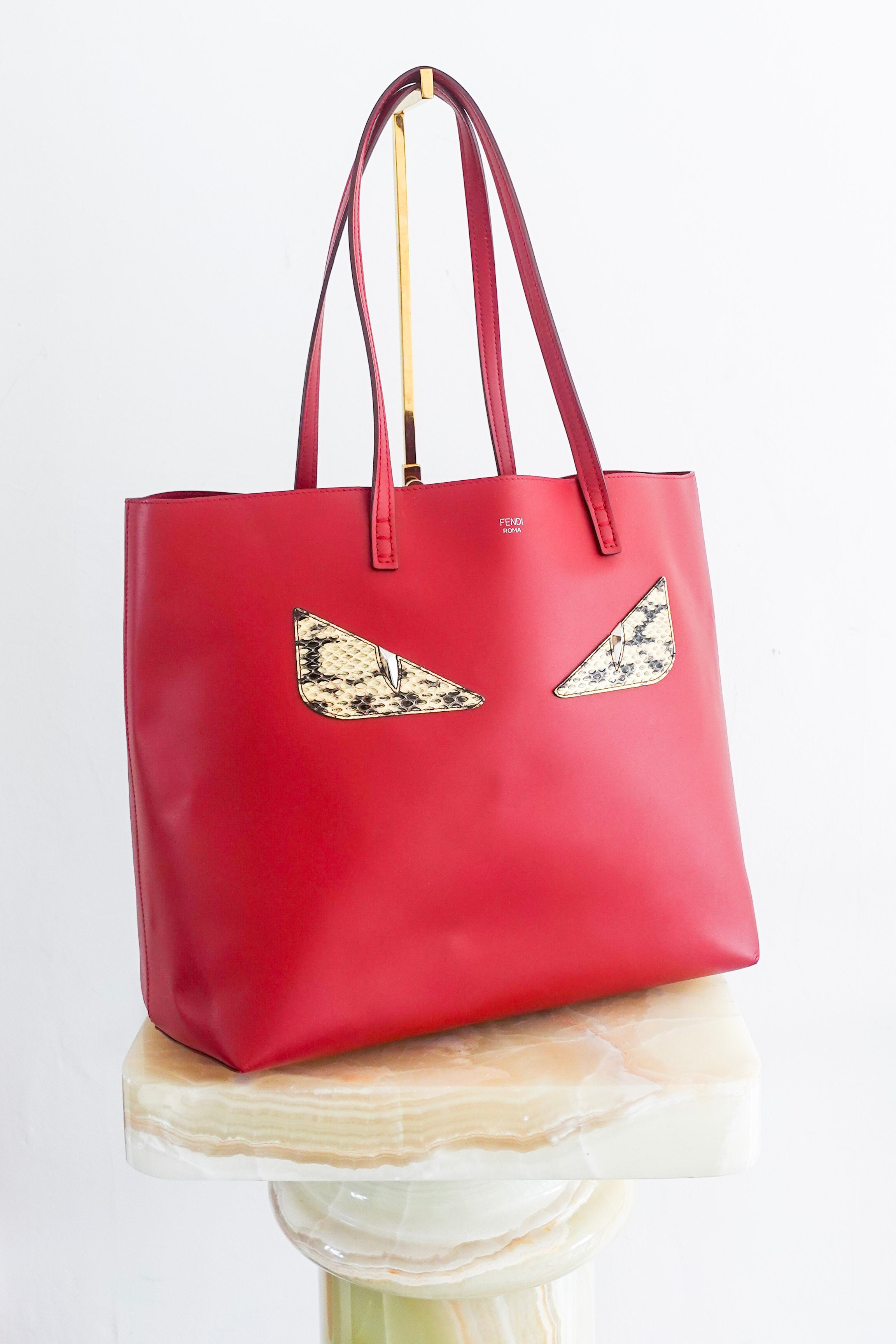 Large elapha trimmed leather tote RRP £1060