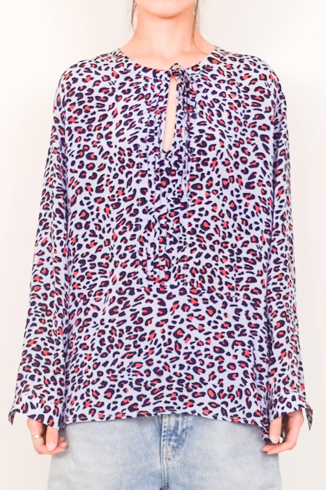 Leopard print silk blouse RRP £125