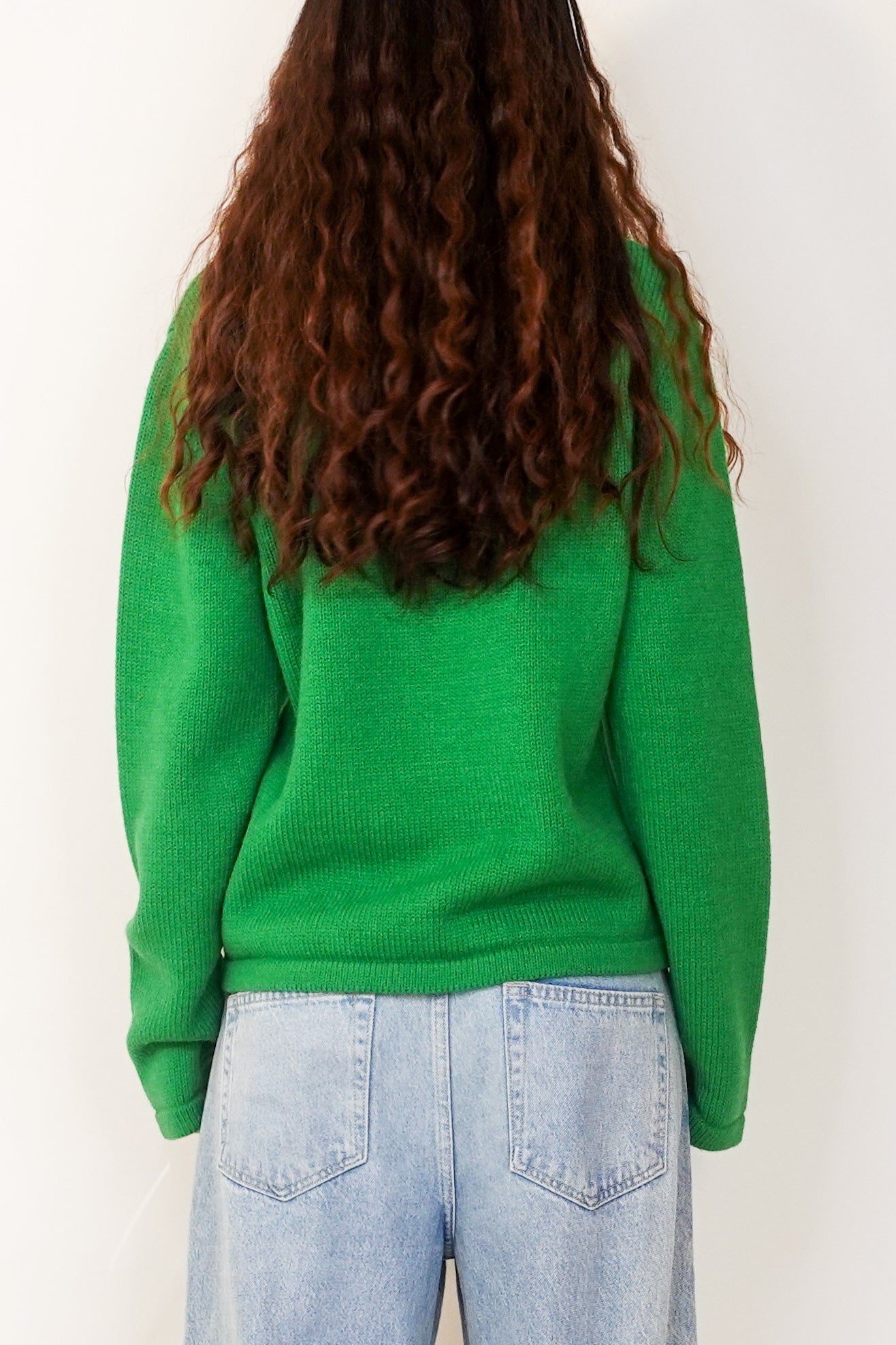 New green wool jumper RRP £300