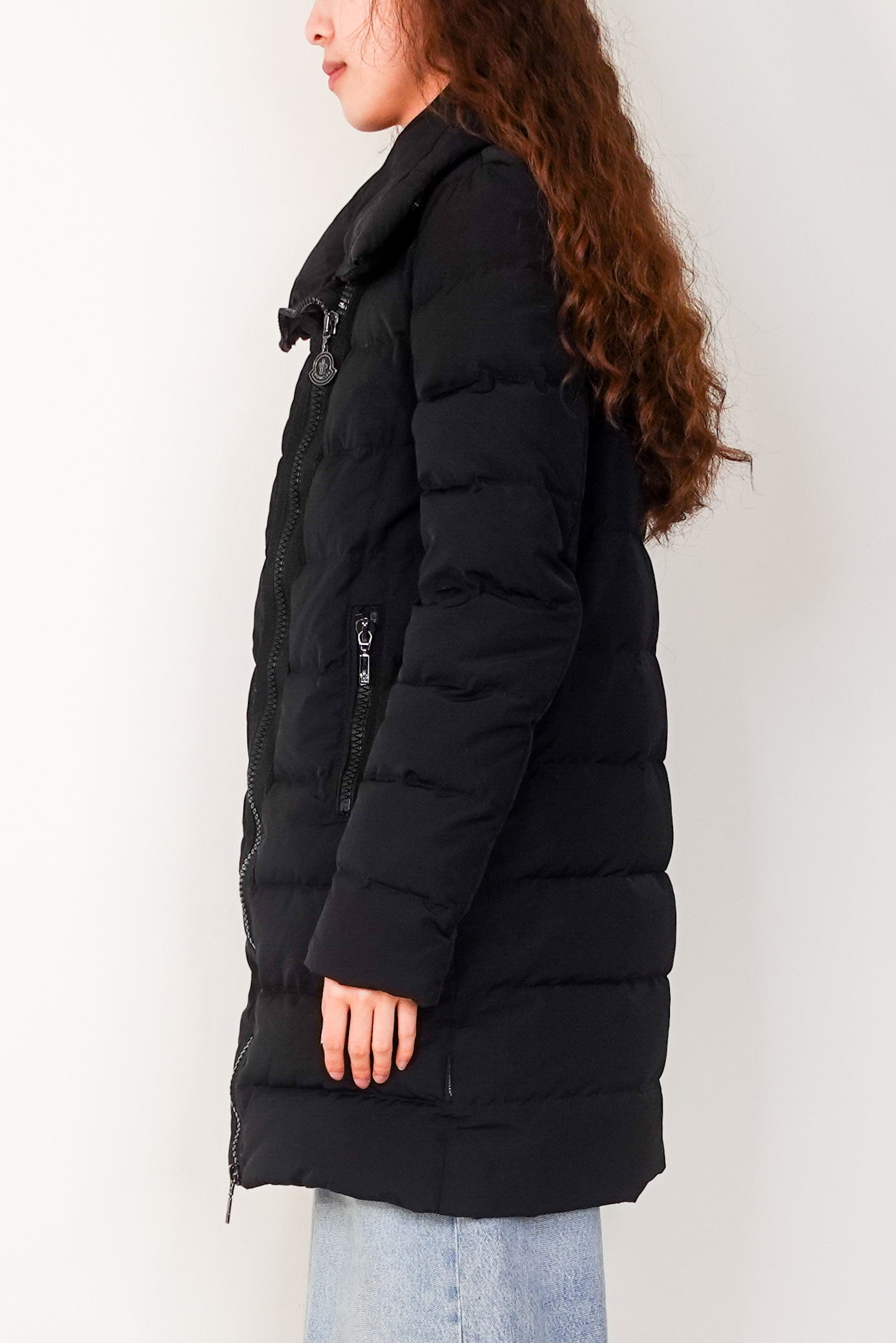 Quilted padded coat in black RRP £1500