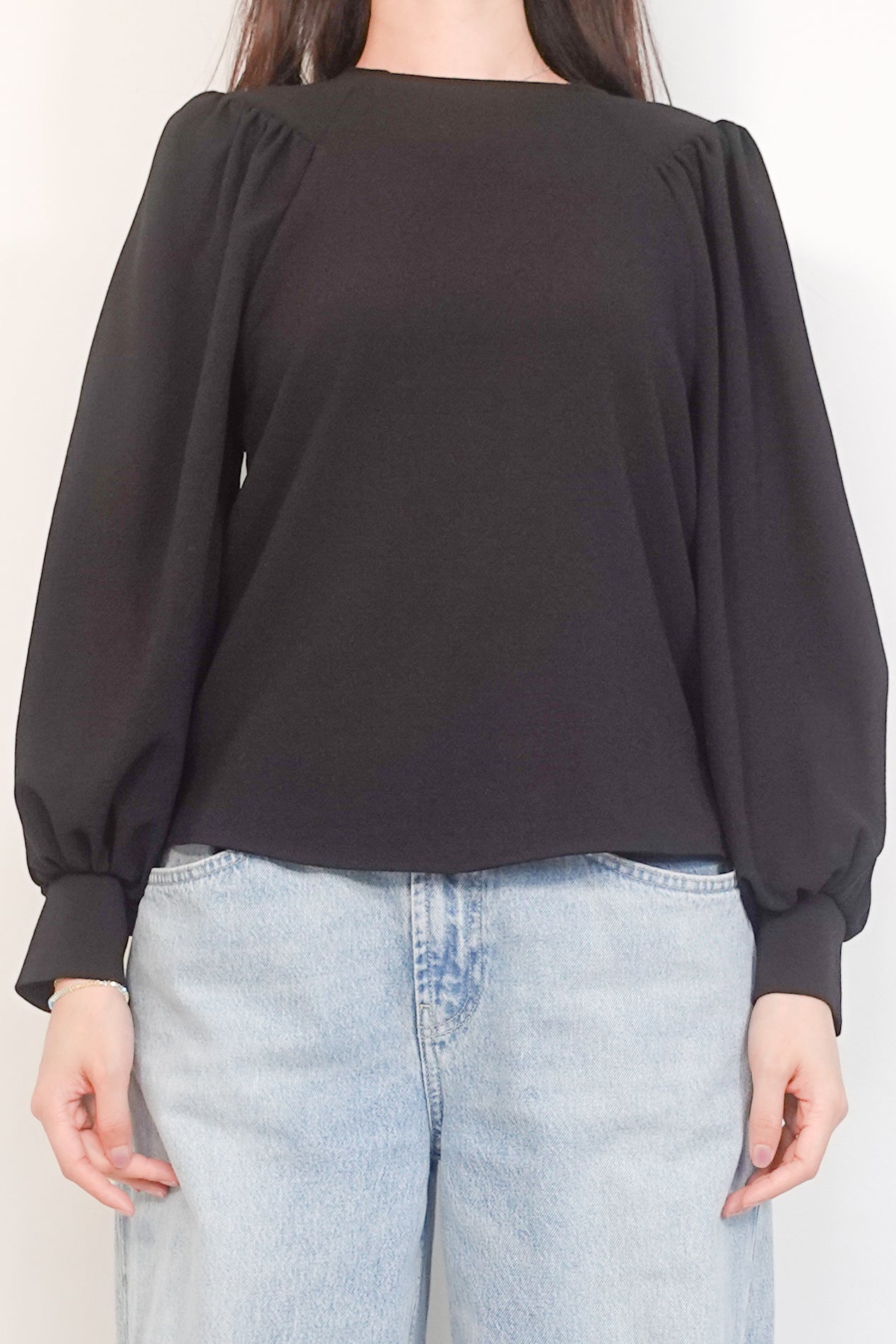 Black crepe blouse RRP £120