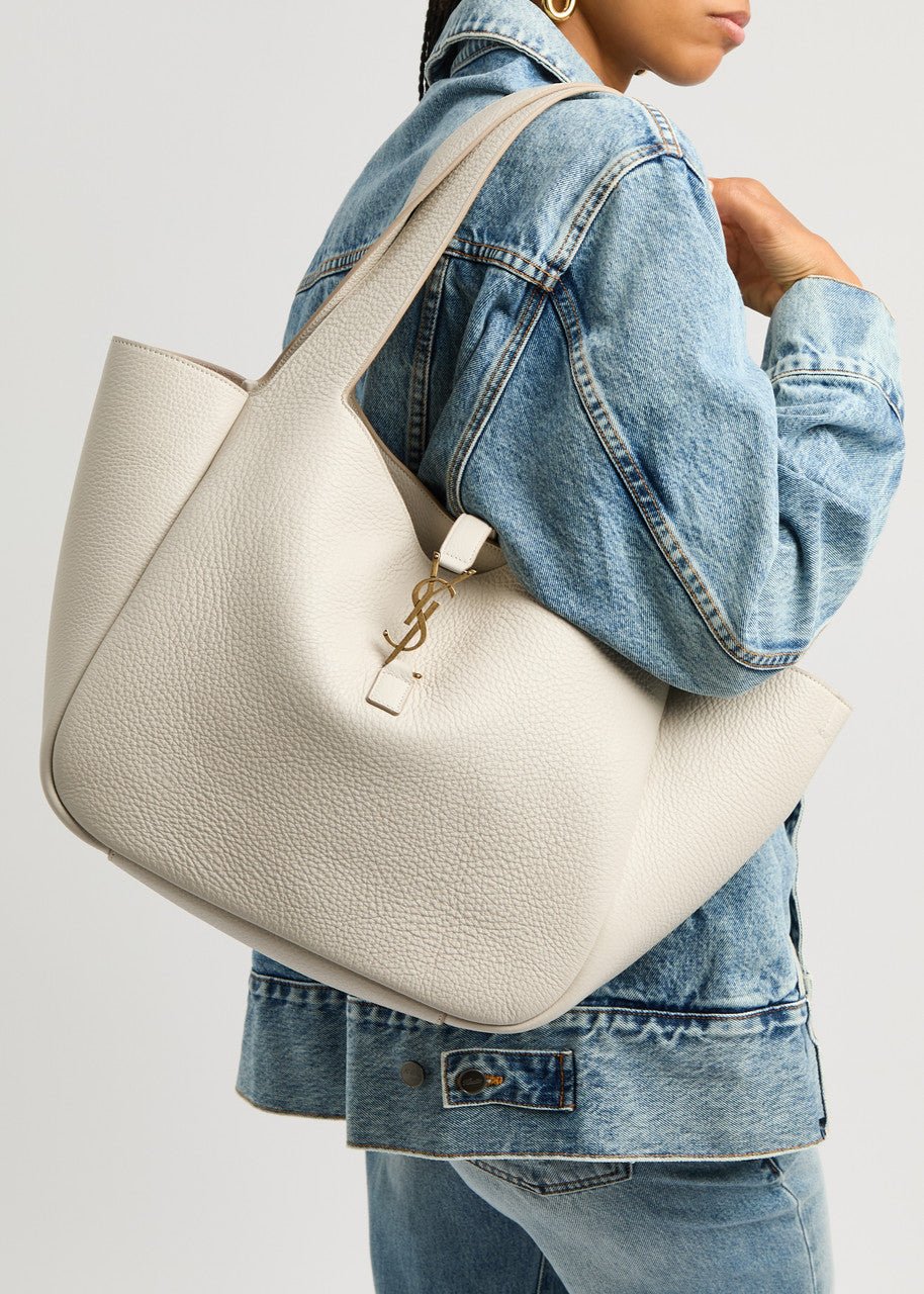 CURRENT SEASON Saint Laurent White Le 5 á 7 Bea Tote Bag (RRP £2645) | Authentic Preloved - Reloved Again