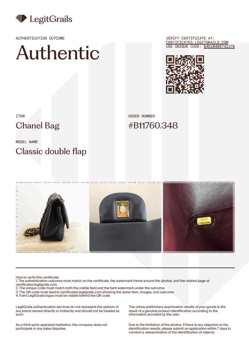 Chanel Jumbo Classic Handbag in Black Lambskin Leather with Gold-Tone Hardware (RRP £10,050) | Authentic Preloved - Reloved Again