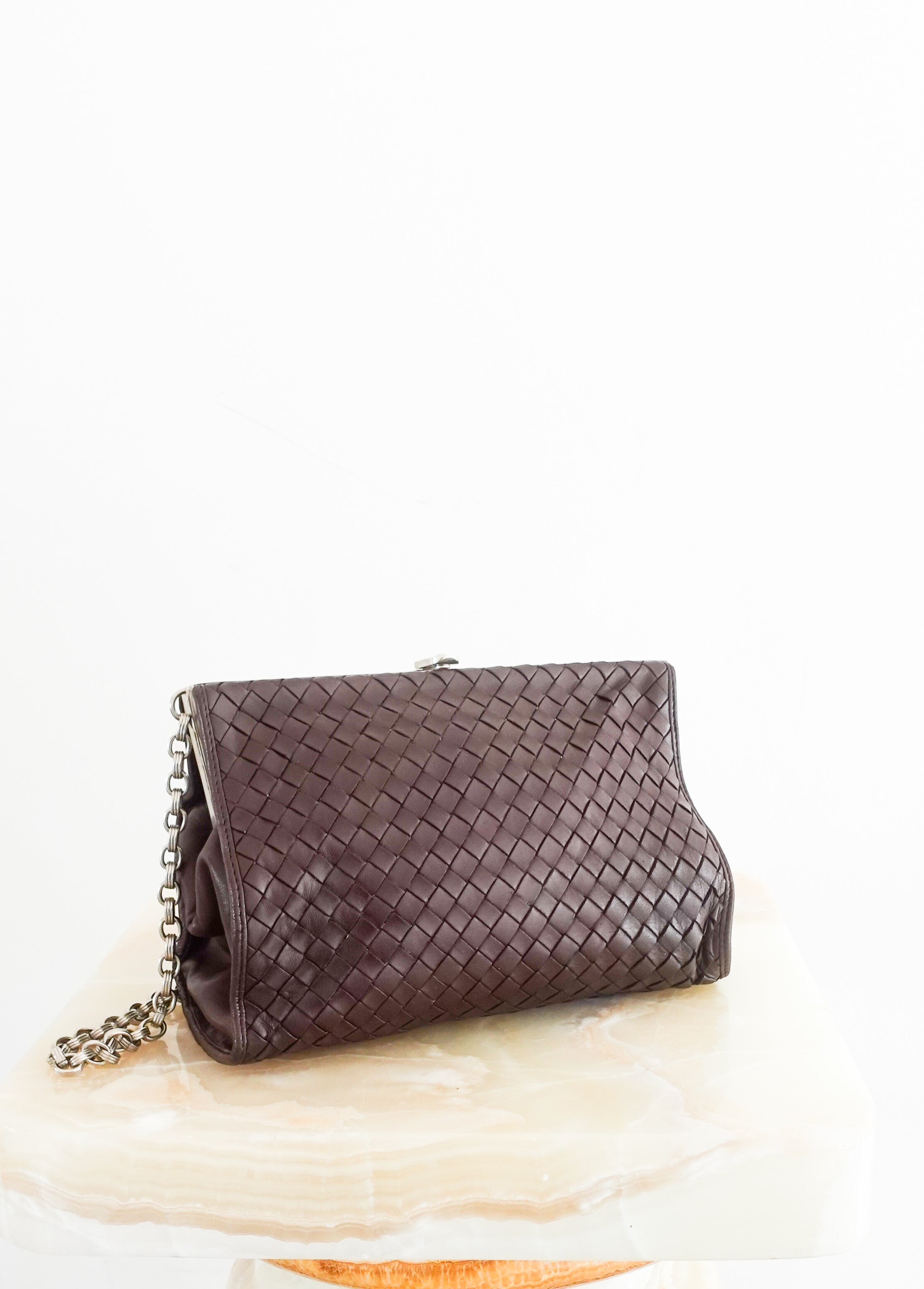 Woven leather pouch bag RRP £1.1k