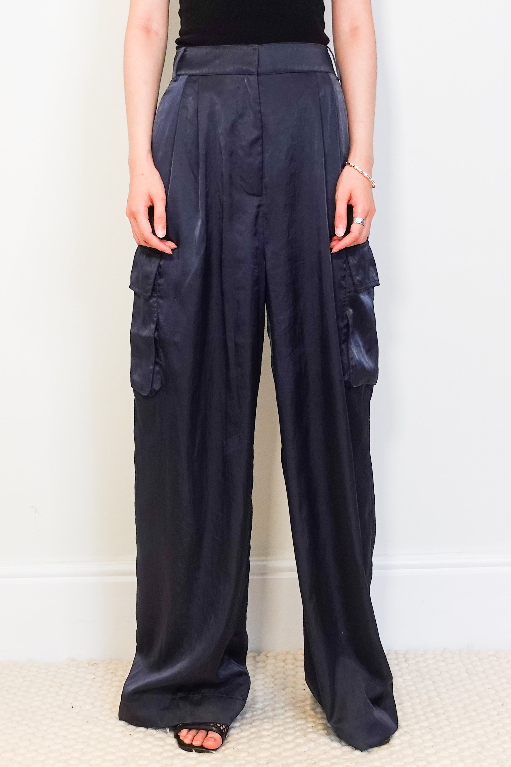 Satin trousers RRP £250