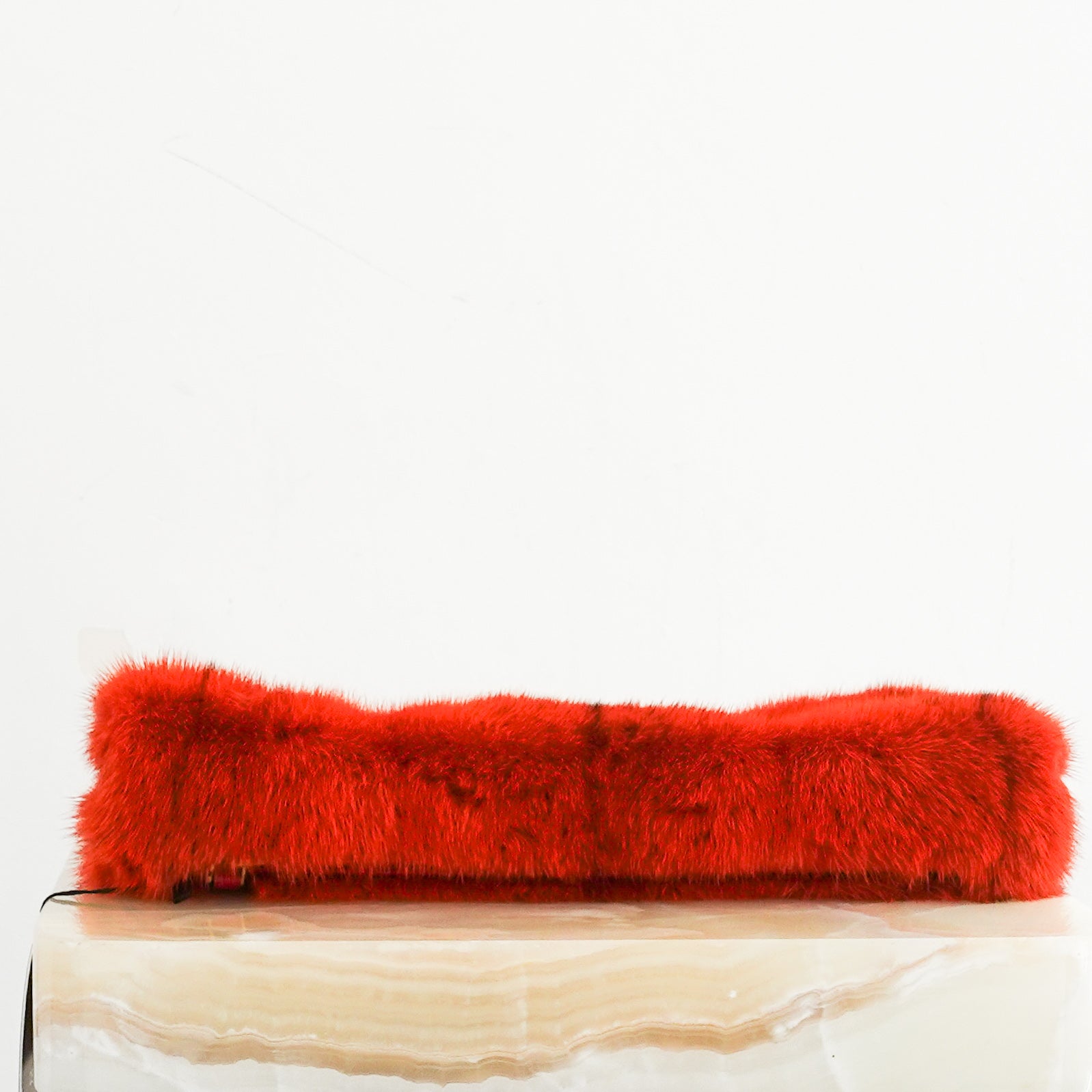 Orange mink clutch RRP £800