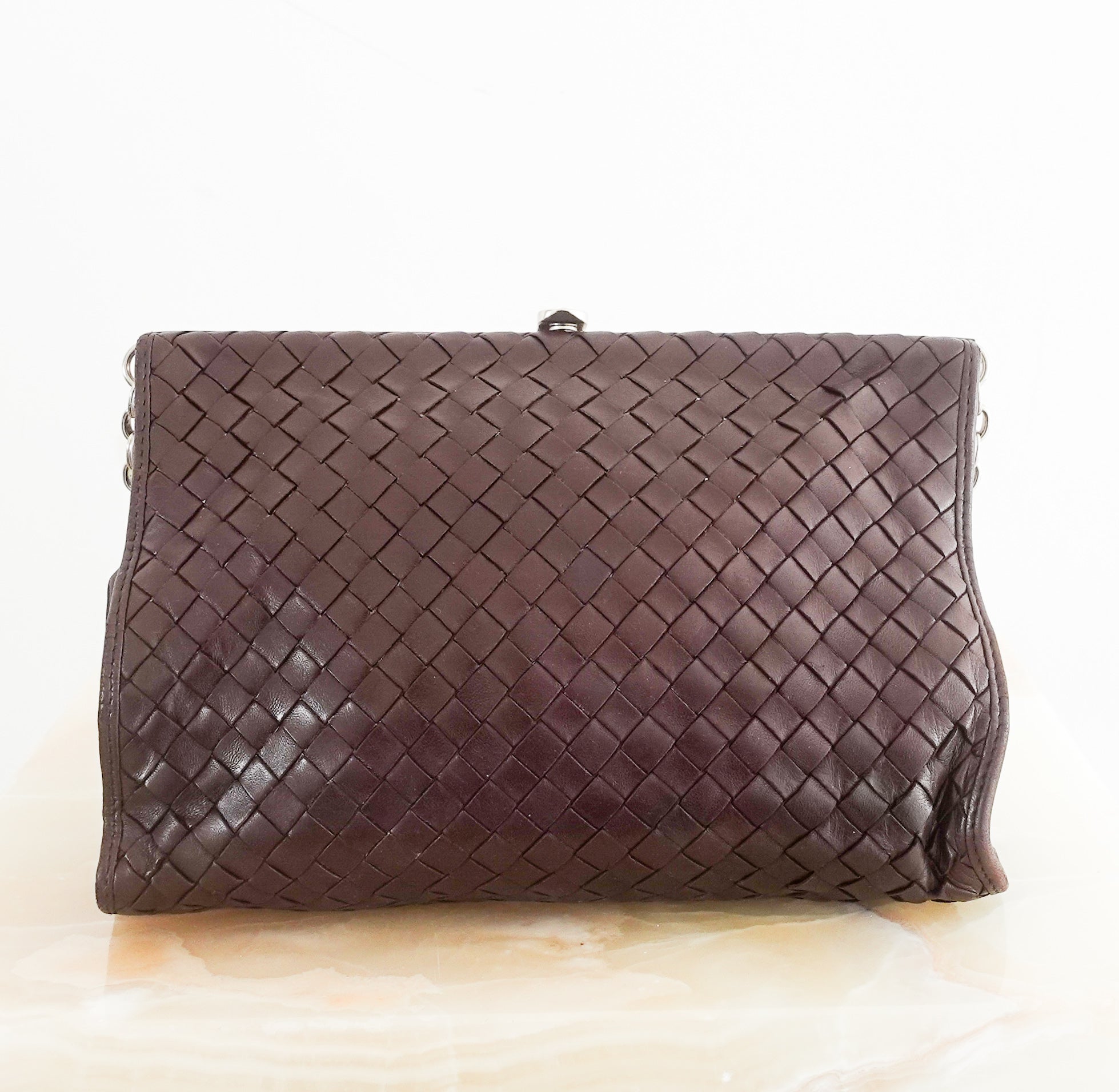 Woven leather pouch bag RRP £1.1k