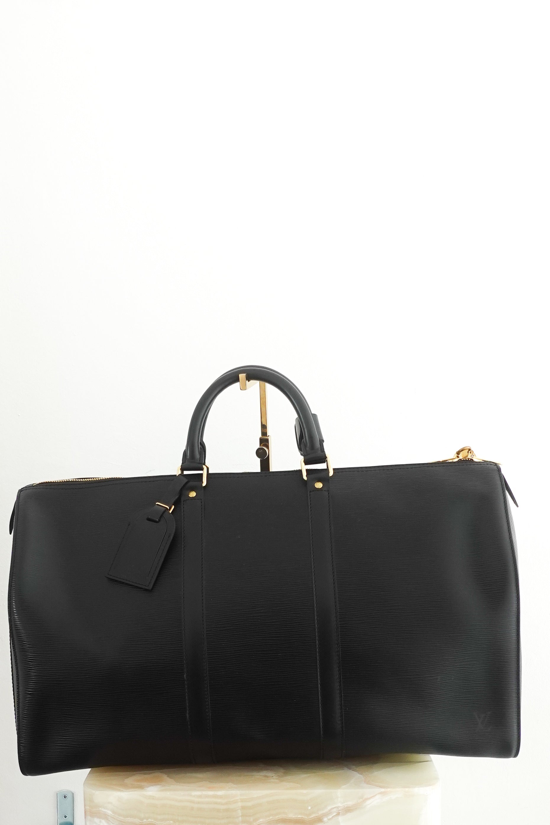 Keepall 50 travel bag in black epi leather RRP £2500