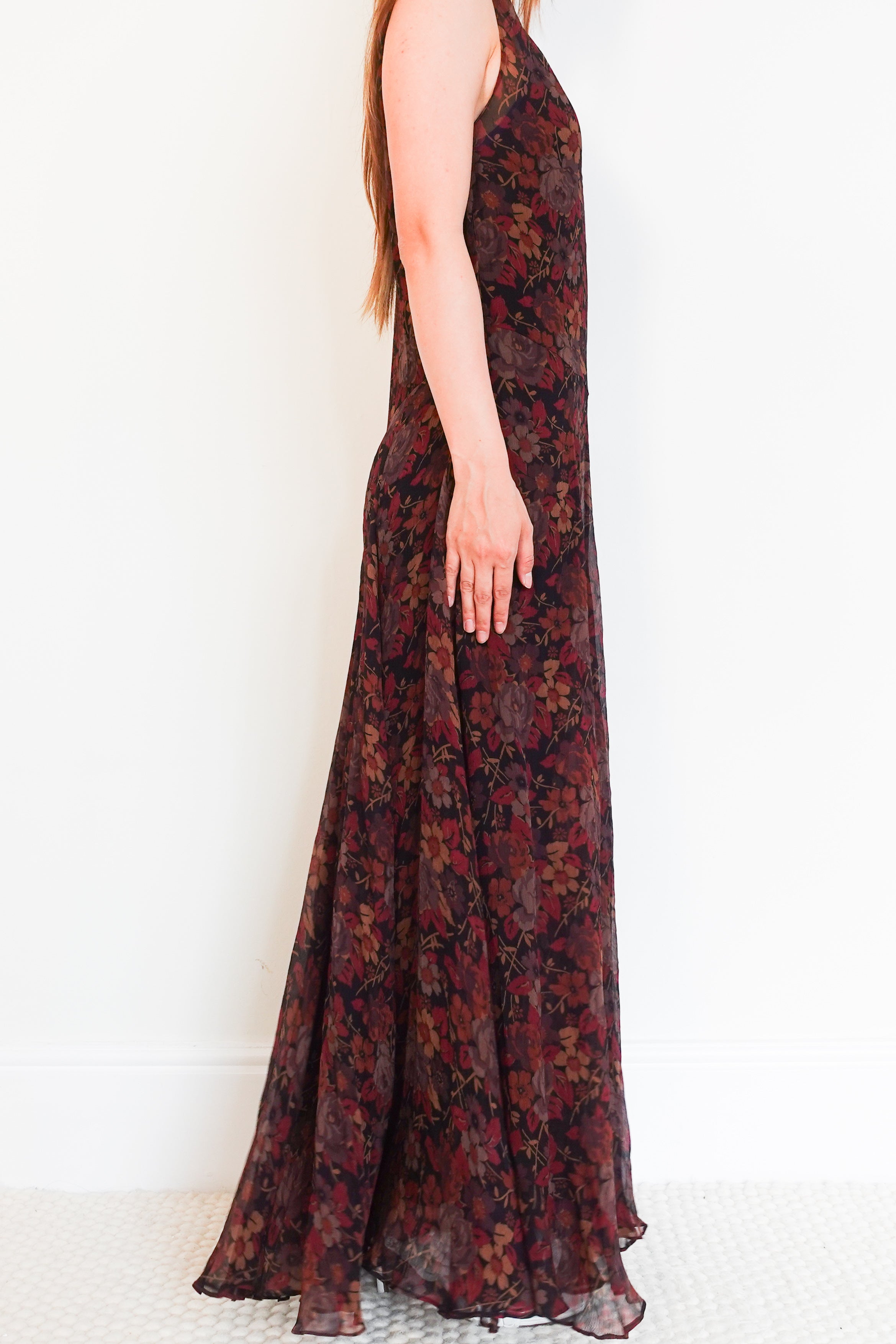 Silk maxi floral dress RRP £250