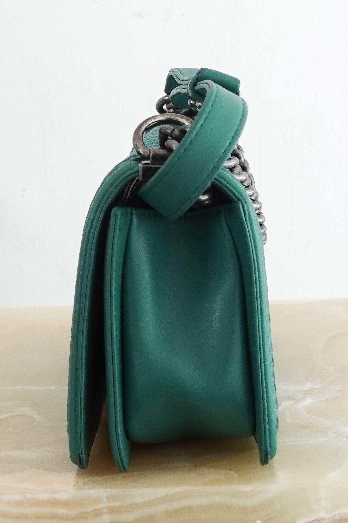 Green stitched boy bag RRP £4150