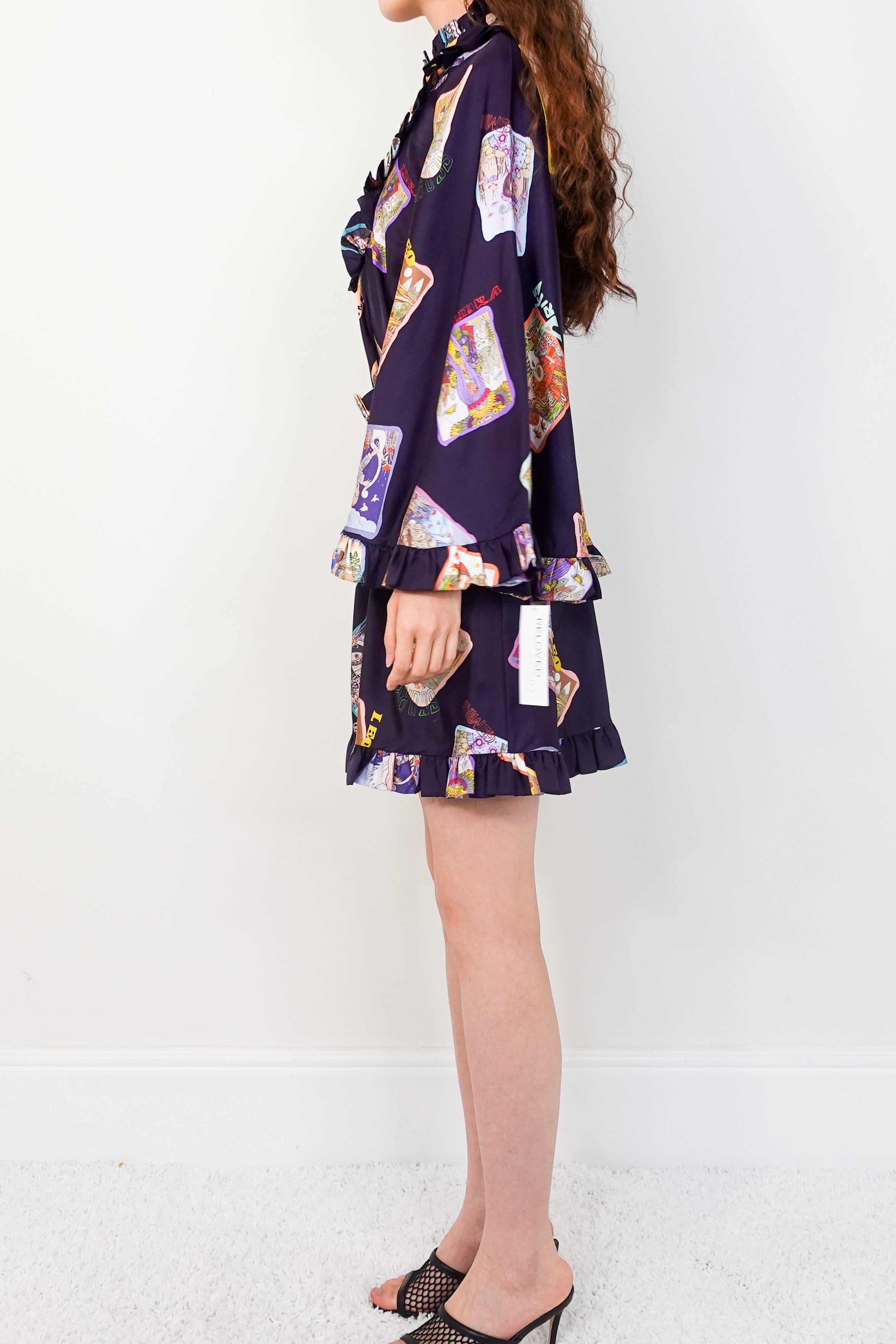 Printed silk mini dress RRP £625