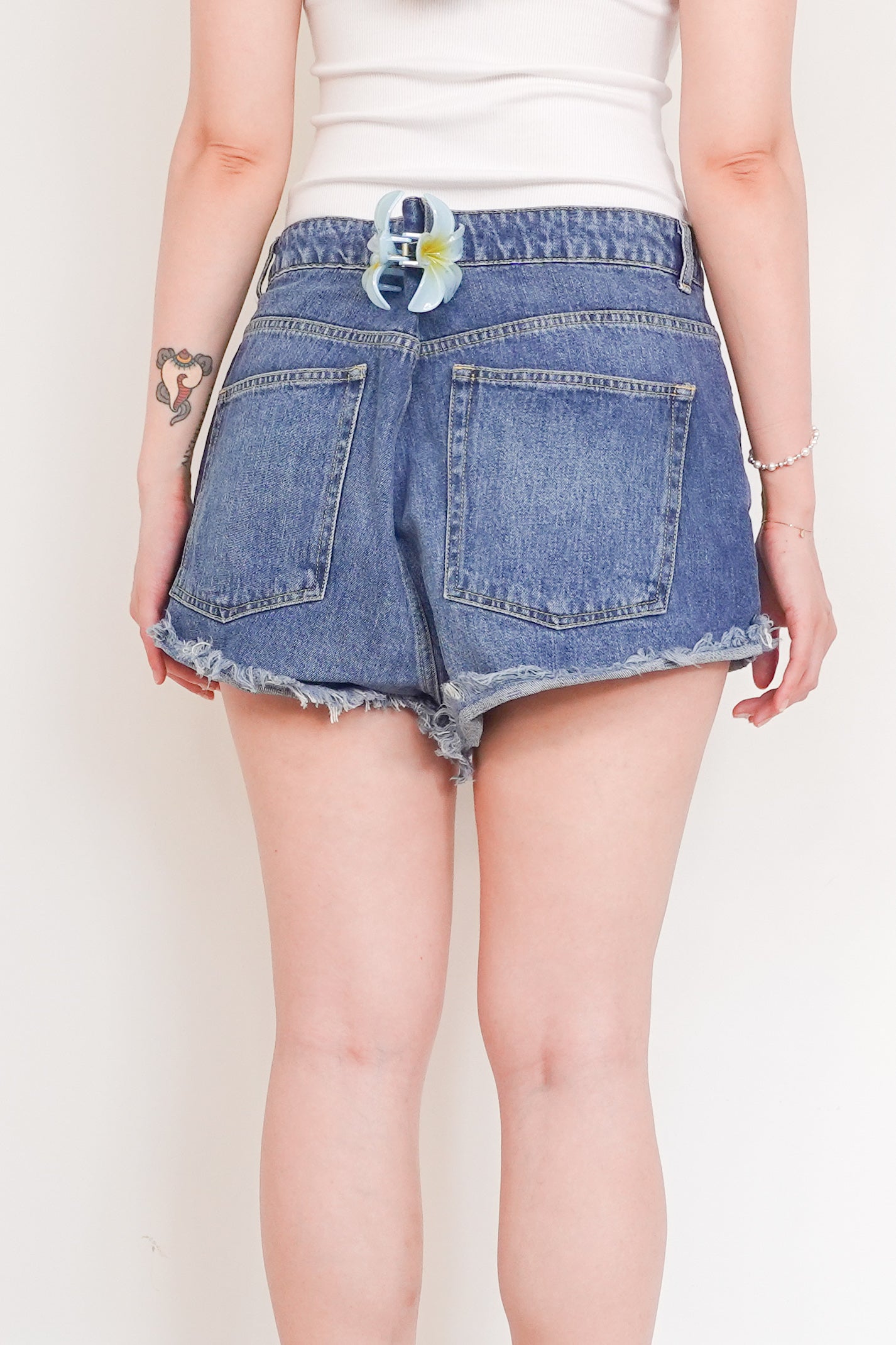 Cotton denim shorts RRP £120