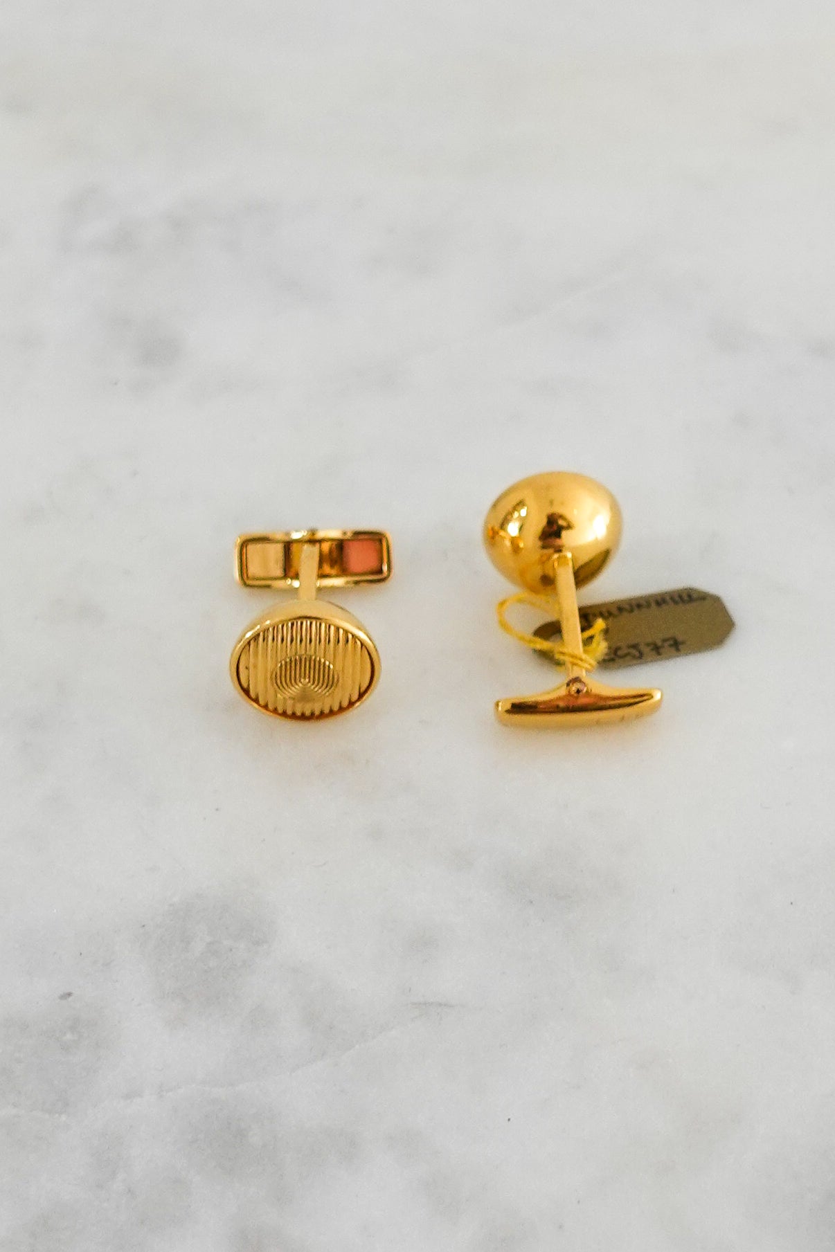 Gold plated dunnhill cufflinks EO