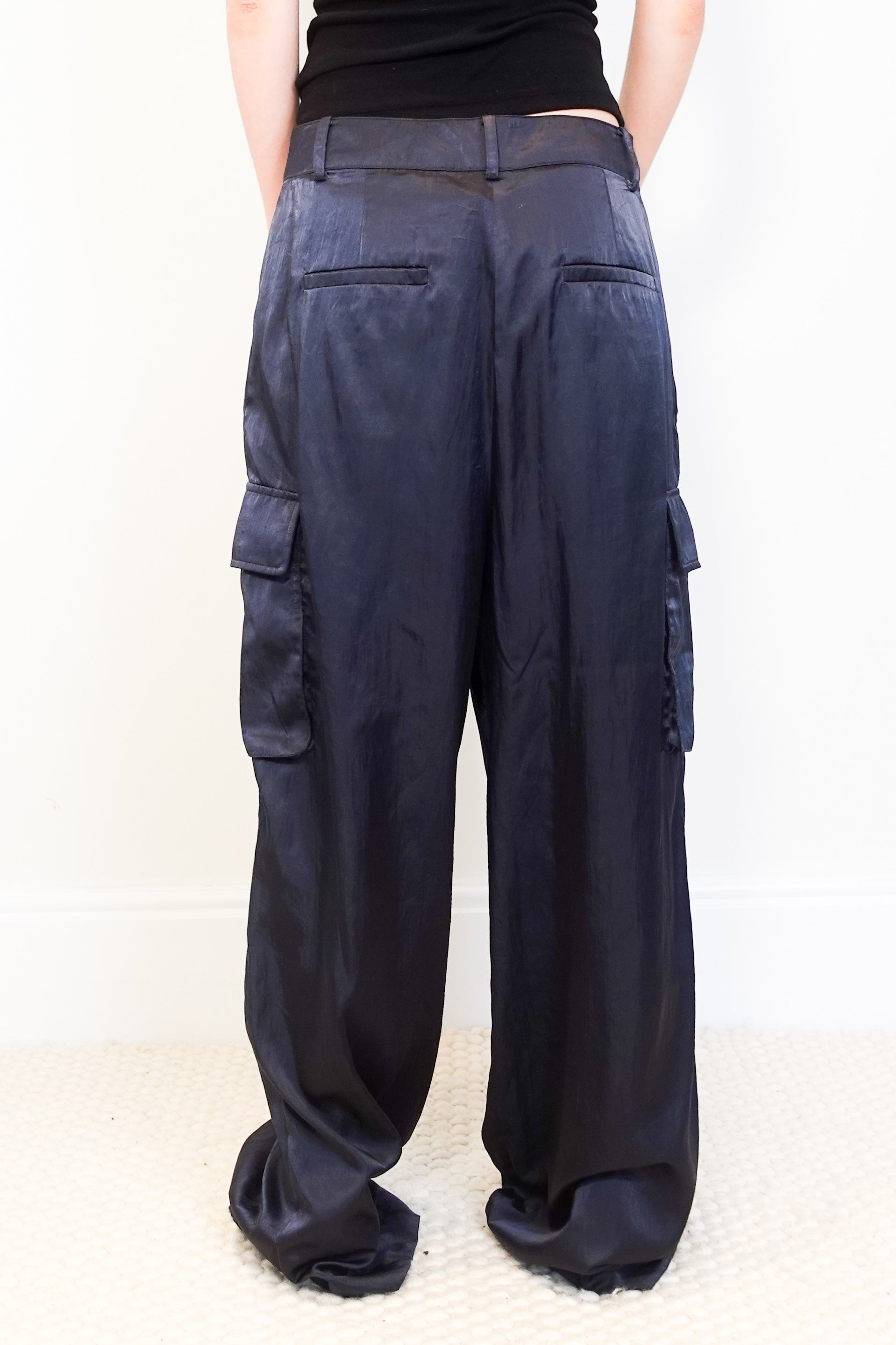 Satin trousers RRP £250