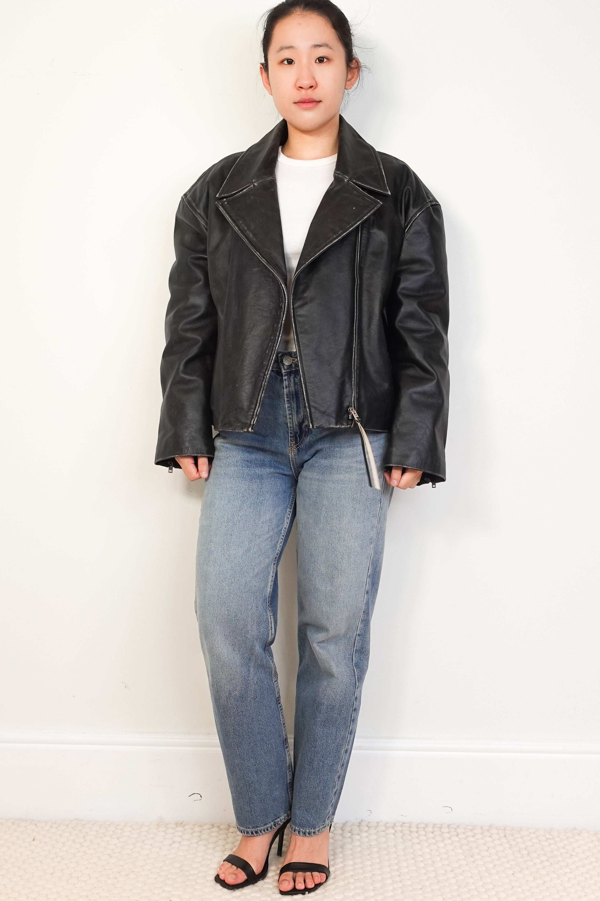 Acne-Studios-Padded-Leather-Coat-Authentic-Preloved-front-picture-Chelsea-london