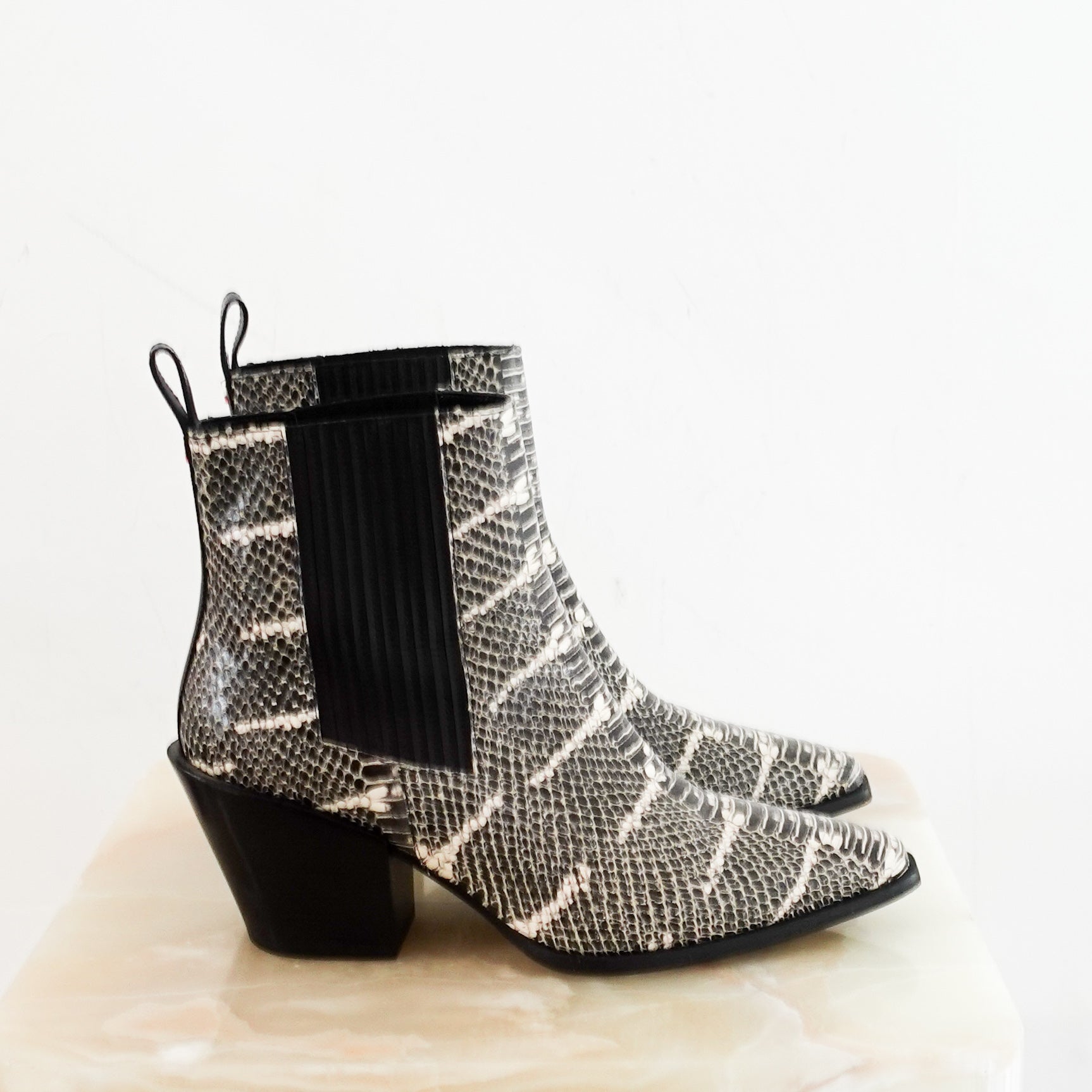 Aeyde Python Leather Boots RRP £350 | Authentic Preloved - Reloved Again