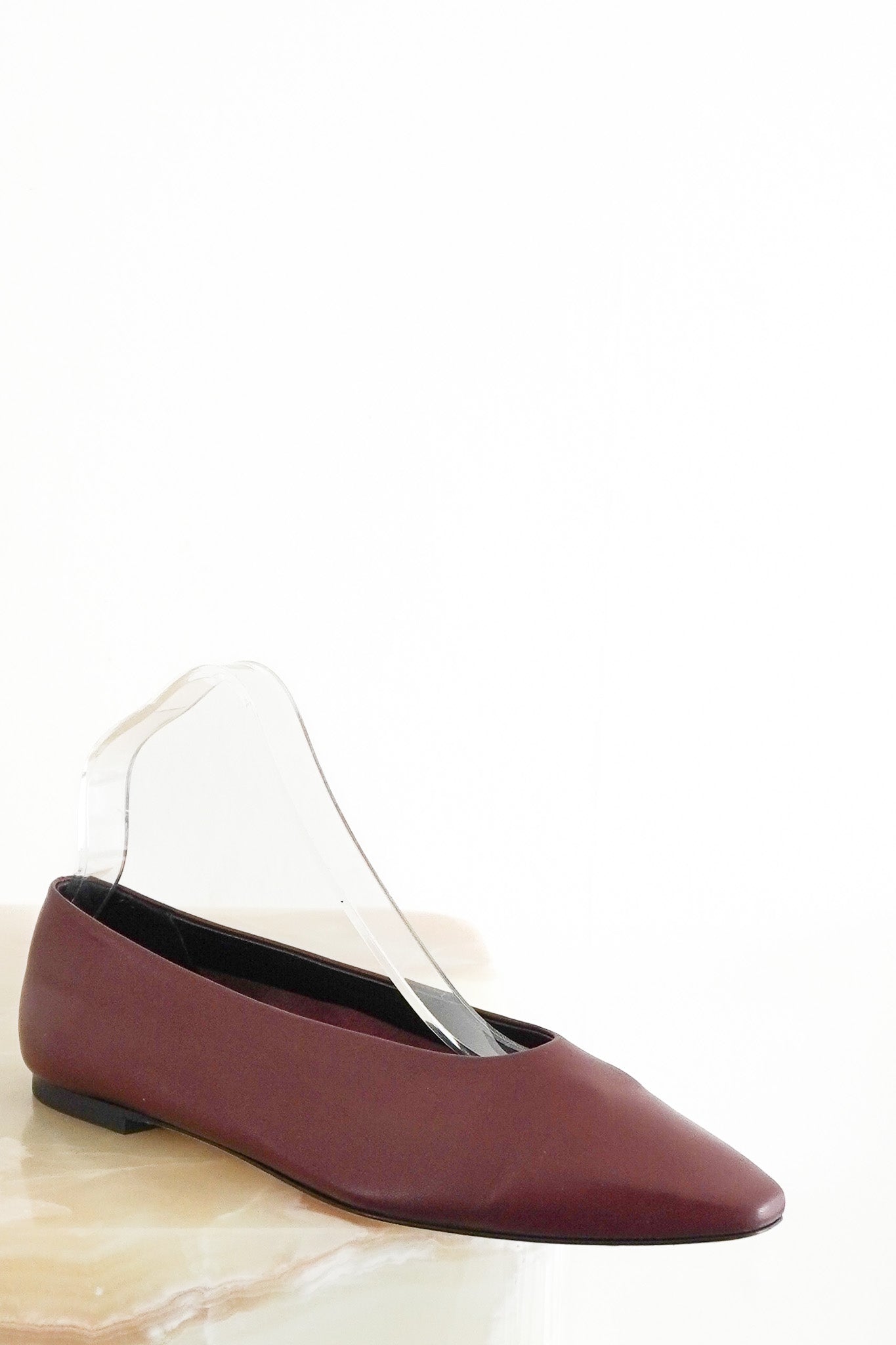 Aeyde Burgundy Betty Ballet Flats (RRP £280) | Authentic Preloved - Reloved Again