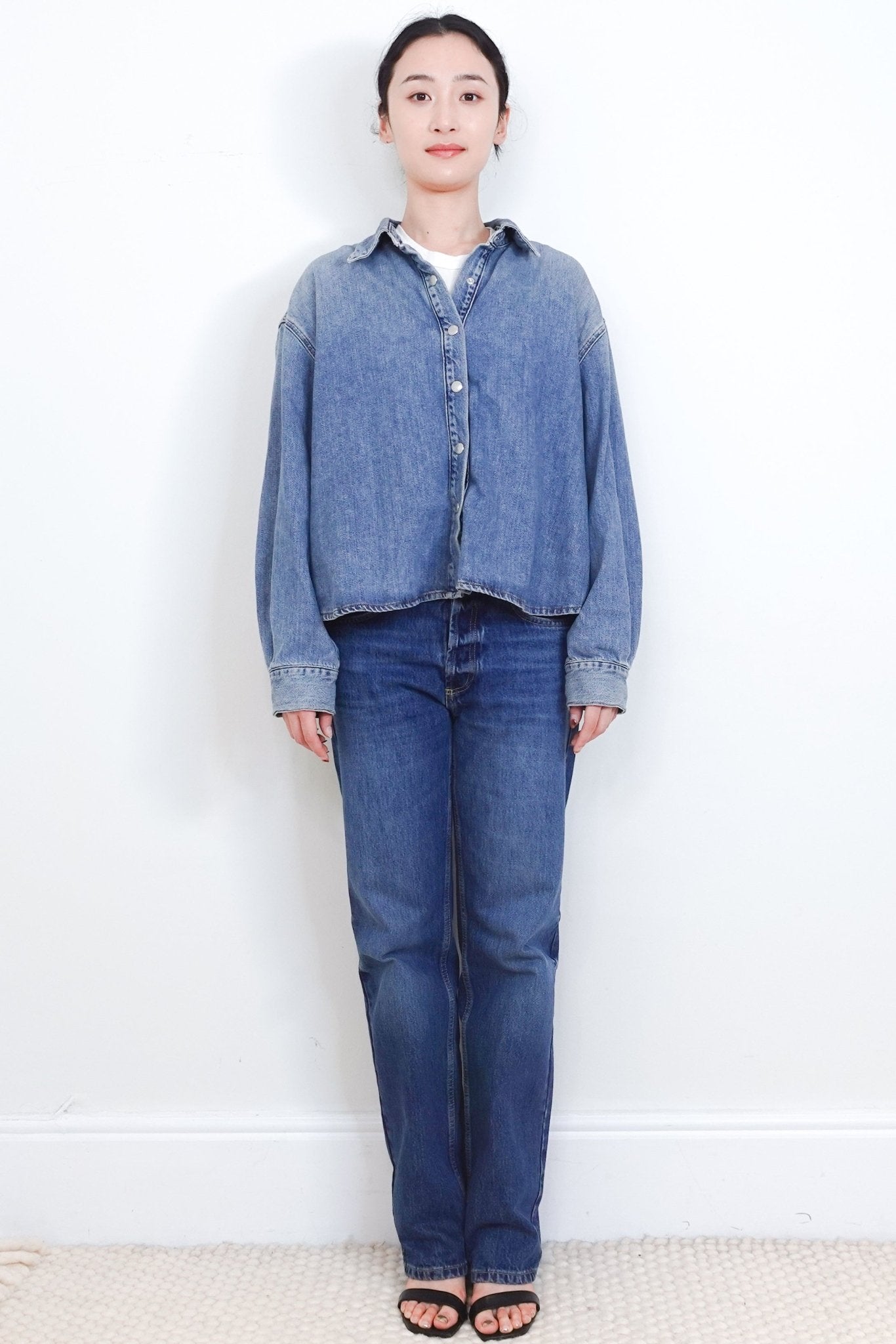 Agolde Blue Denim Button Down Shirt RRP £300 | Authentic Preloved - Reloved Again