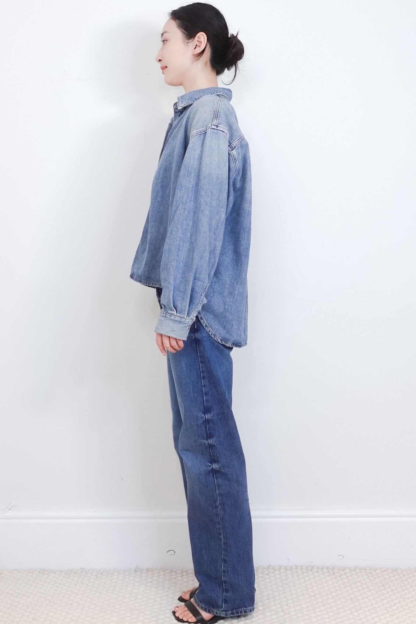 Agolde Blue Denim Button Down Shirt RRP £300 | Authentic Preloved - Reloved Again