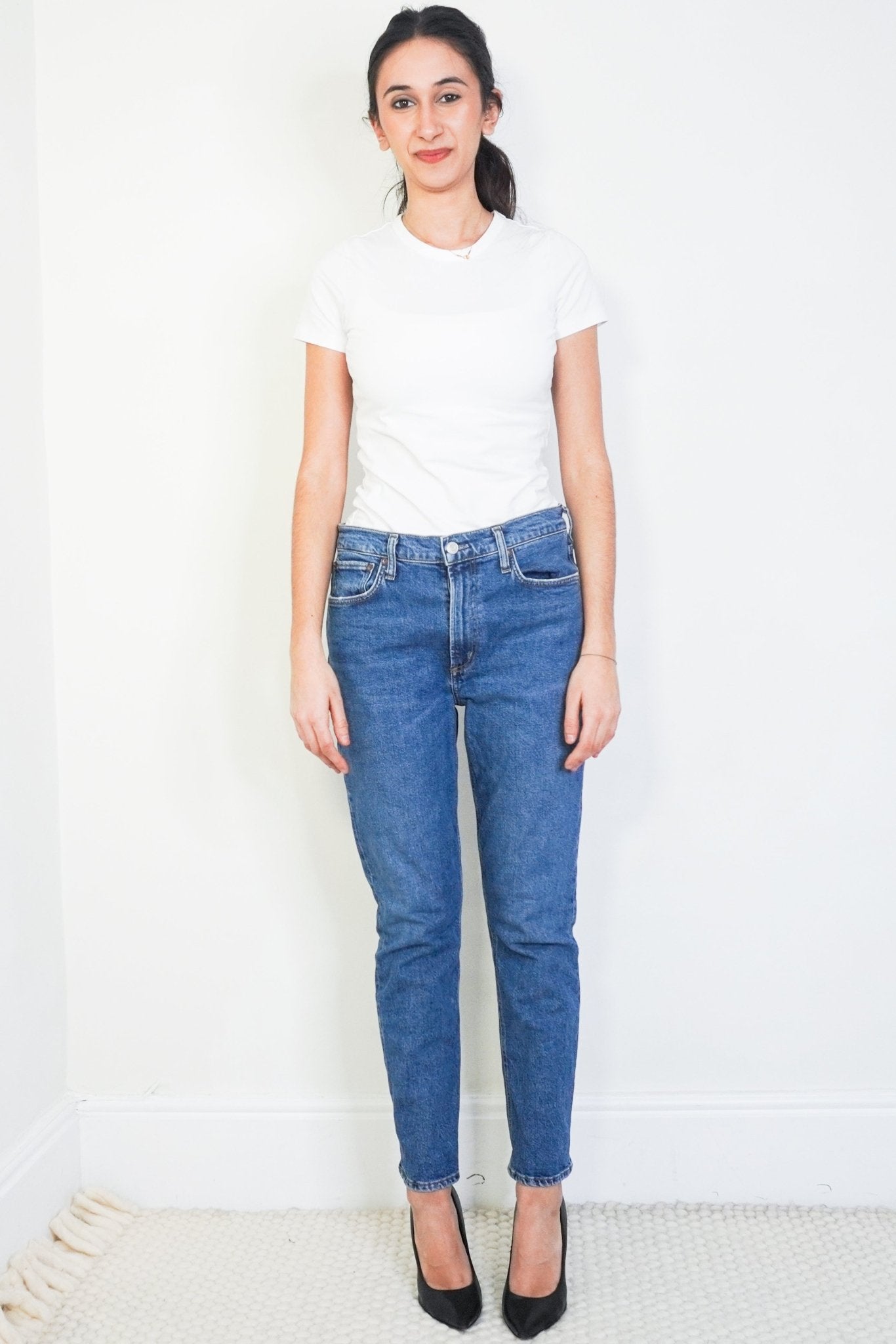Agolde Blue Harper Straight Leg Jeans RRP £280 | Authentic Preloved - Reloved Again
