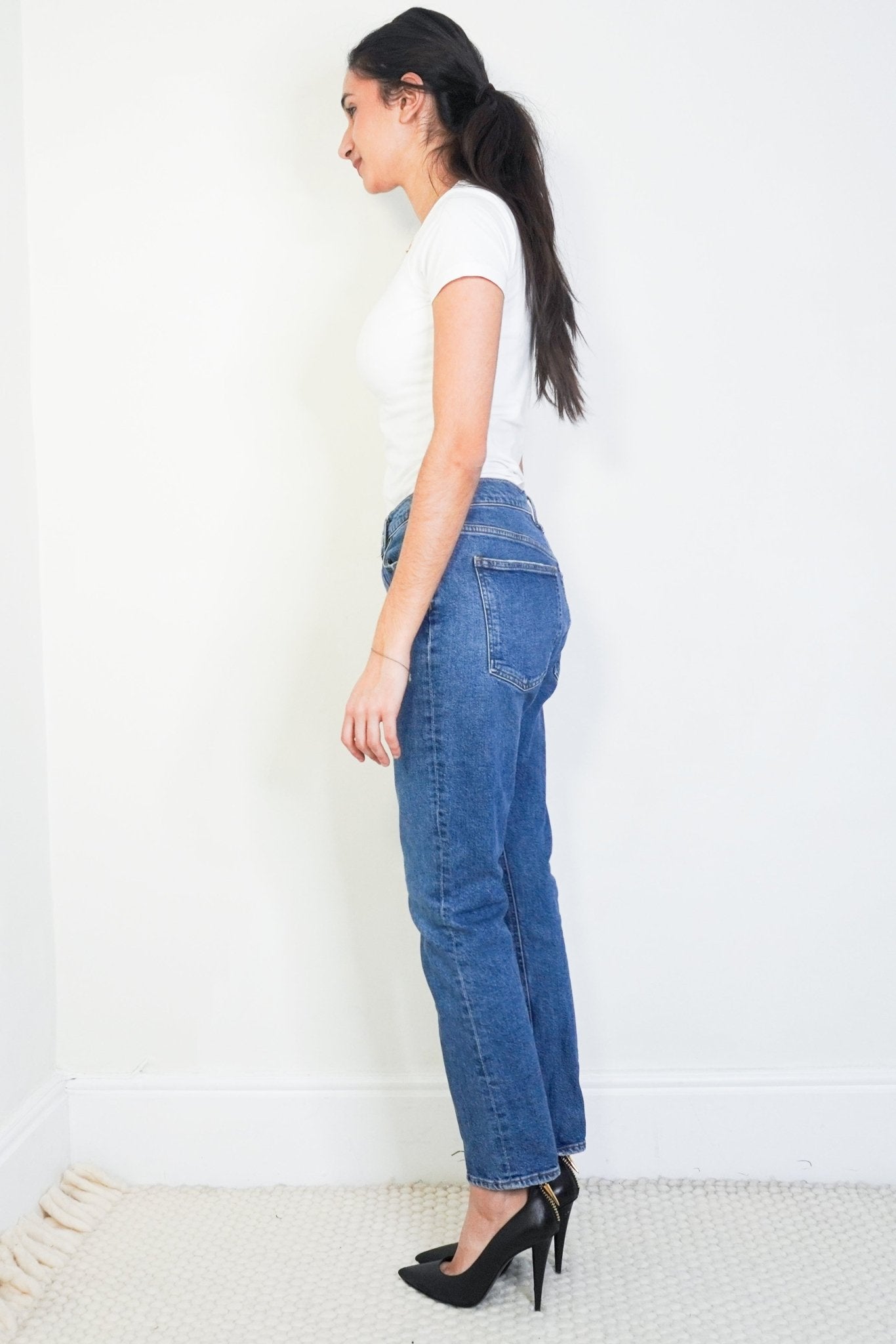 Agolde Blue Harper Straight Leg Jeans RRP £280 | Authentic Preloved - Reloved Again
