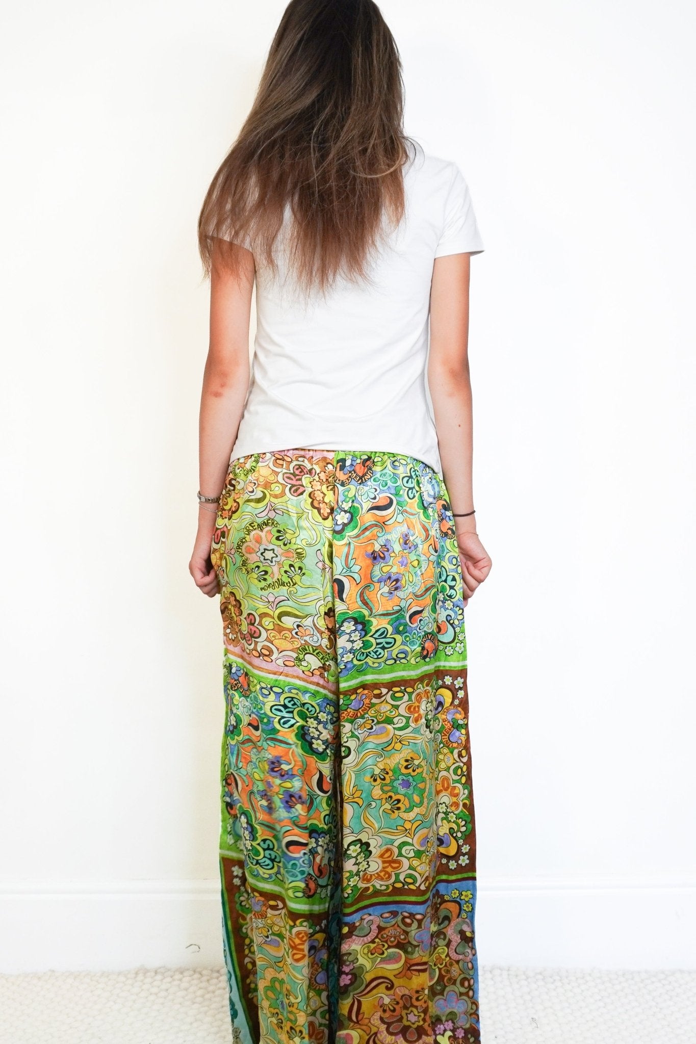 Alémais Nanci Floral-Print Silk Satin Wide-Leg Pants (RRP £250) | Authentic Preloved FINAL SALE - Reloved Again