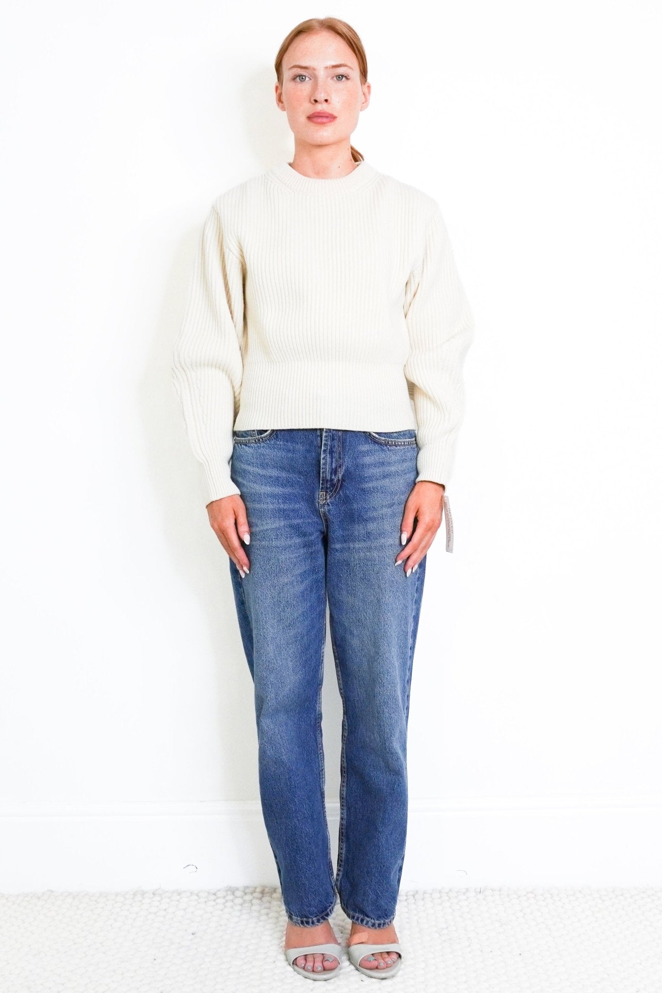 Alaïa Ribbed Wool & Cashmere Sweater in Blanc Cassé (RRP £960) | Authentic Preloved - Reloved Again