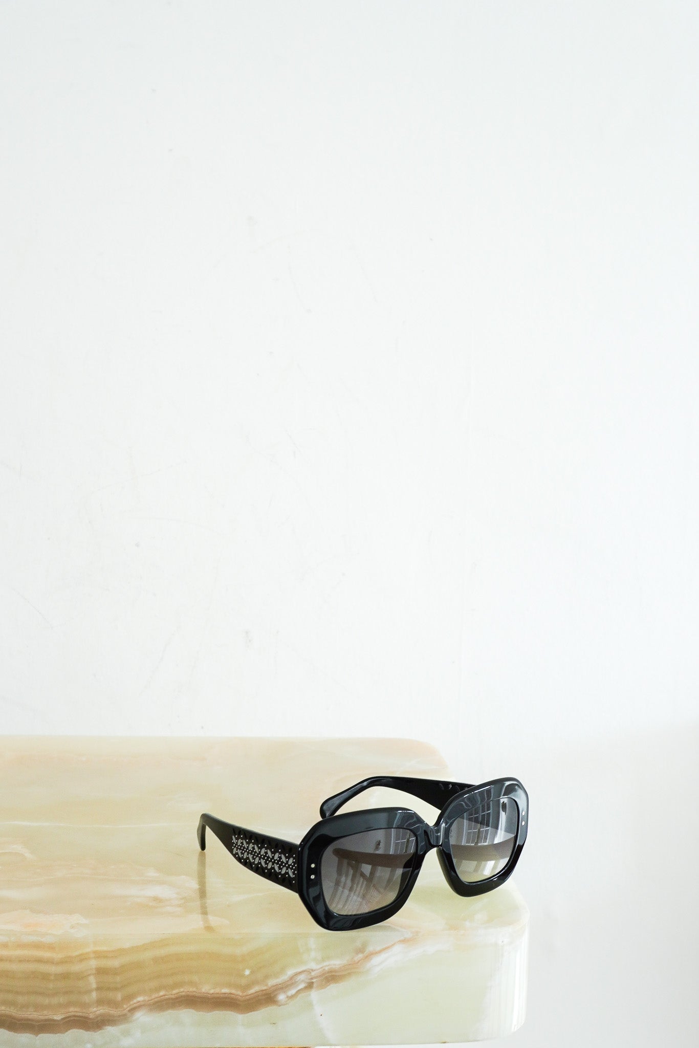 Alaïa Black Laser Cut Rectangle Sunglasses RRP £310 | Authentic Preloved FINAL SALE - Reloved Again