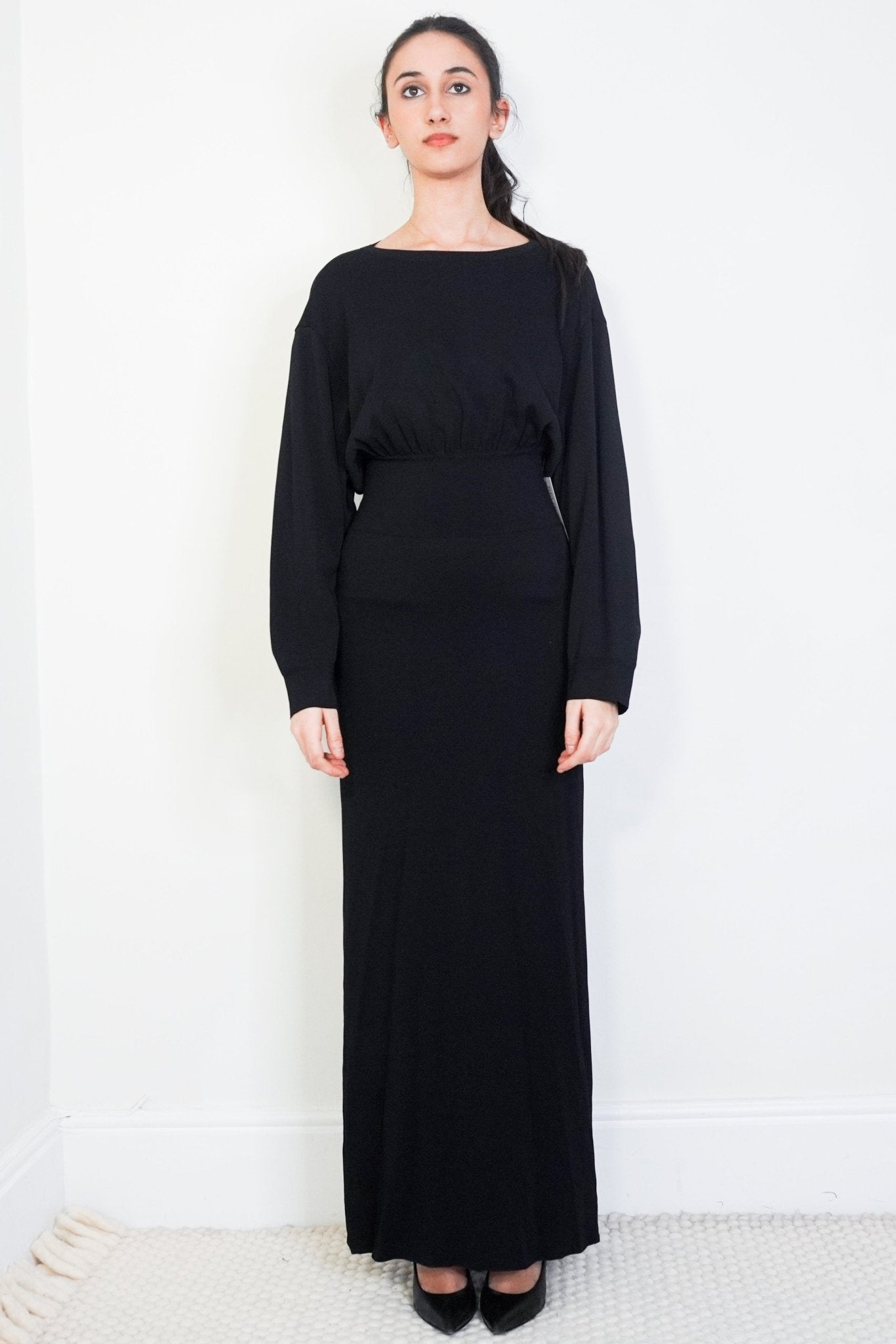 Alaïa Black Cut Out Long Sleeve Maxi Dress RRP £3000 | Authentic Preloved - Reloved Again