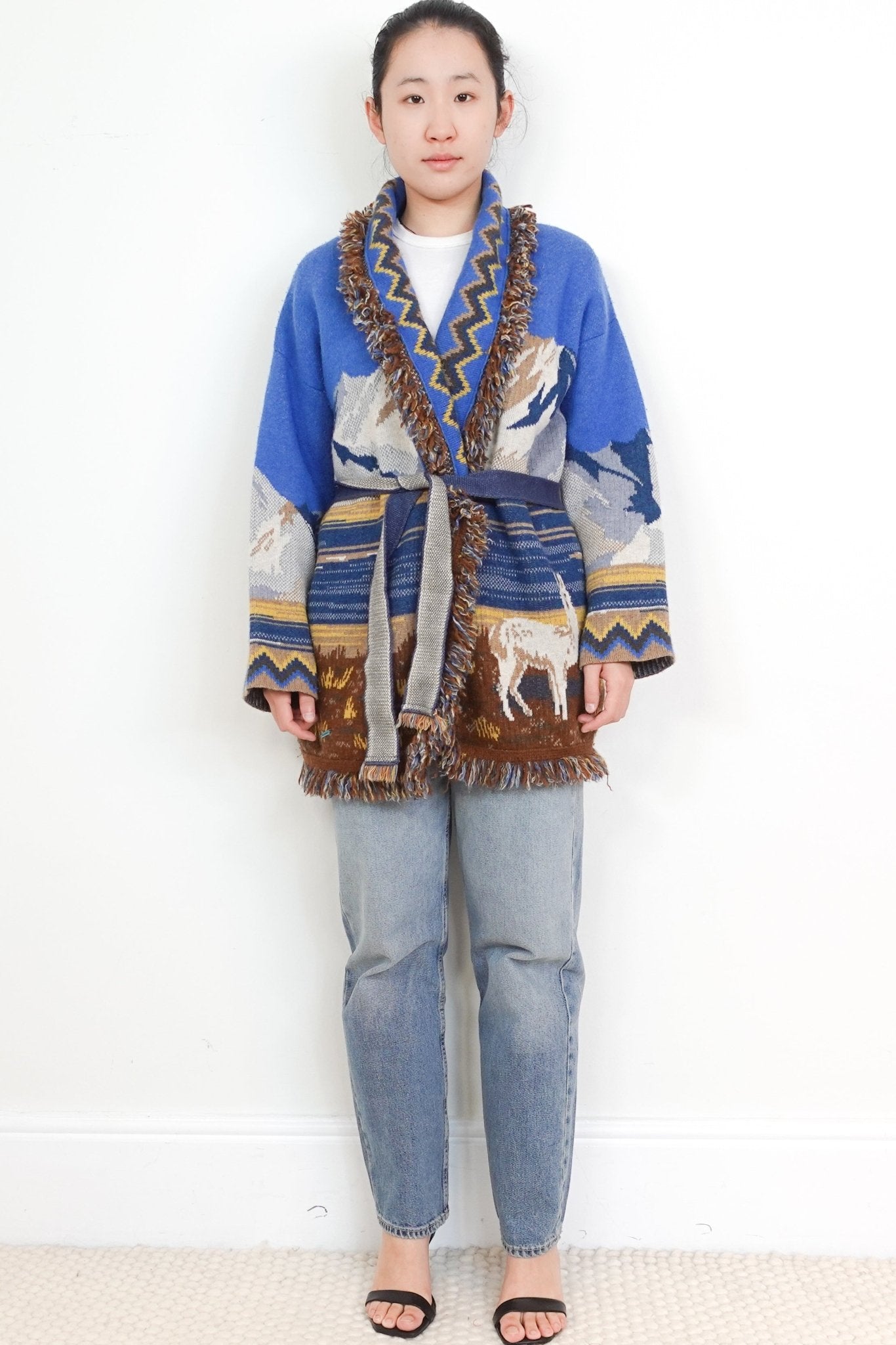 Alanui Blue Fringe Belted Cardigan RRP £1500 | Authentic Preloved - Reloved Again