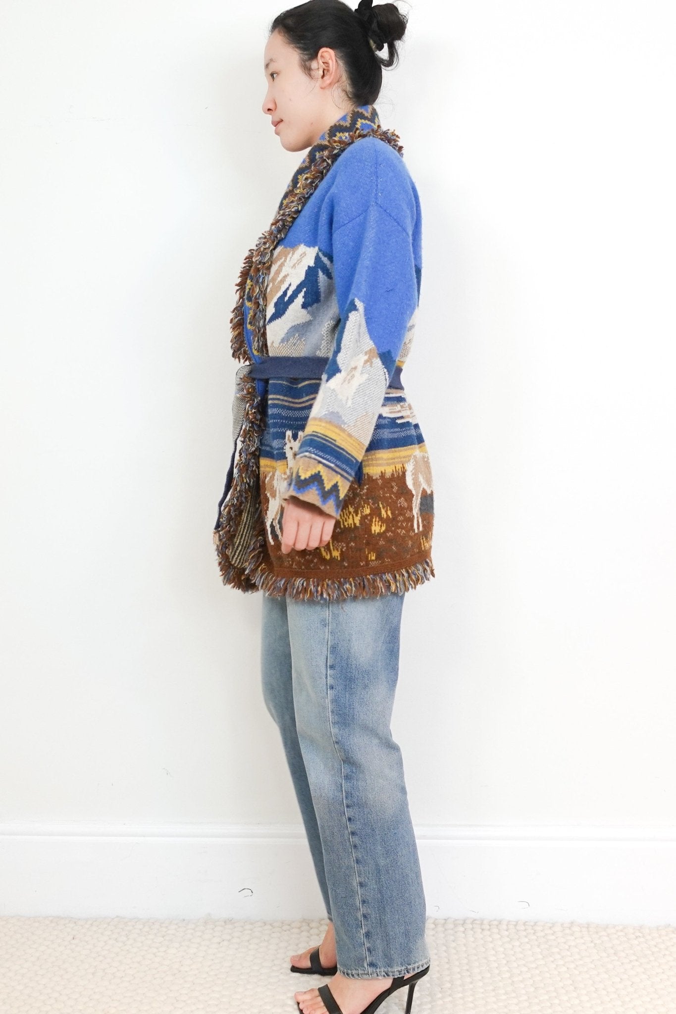 Alanui Blue Fringe Belted Cardigan RRP £1500 | Authentic Preloved - Reloved Again