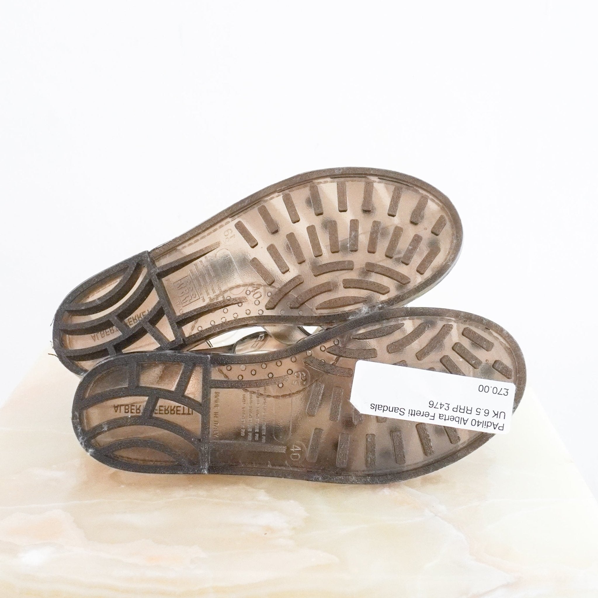 Alberta Ferretti Grey Fisherman Jelly Sandals RRP £476 | Authentic Preloved FINAL SALE - Reloved Again