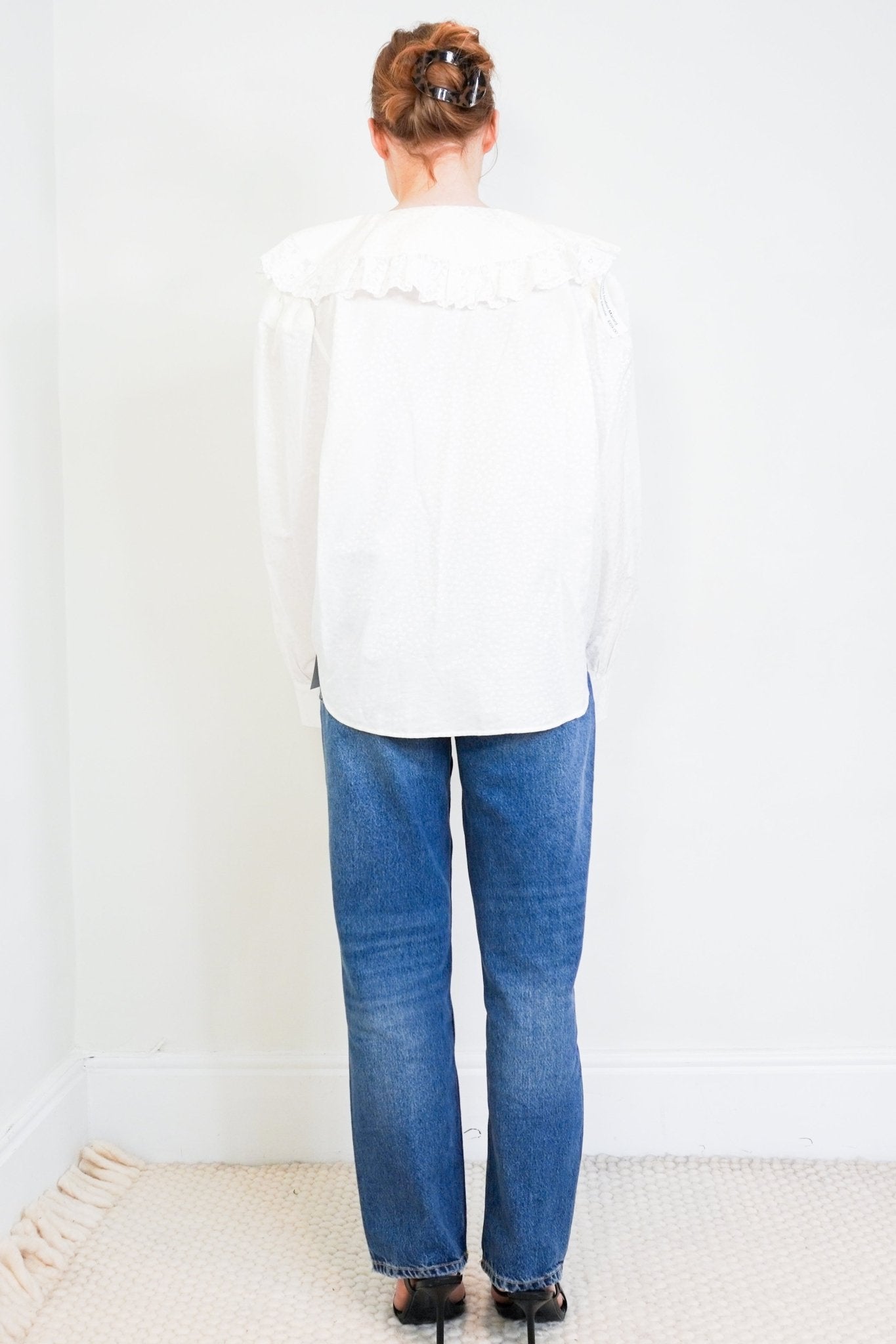 Alessandra Rich White Embroidered Blouse RRP £380 | Authentic Preloved - Reloved Again