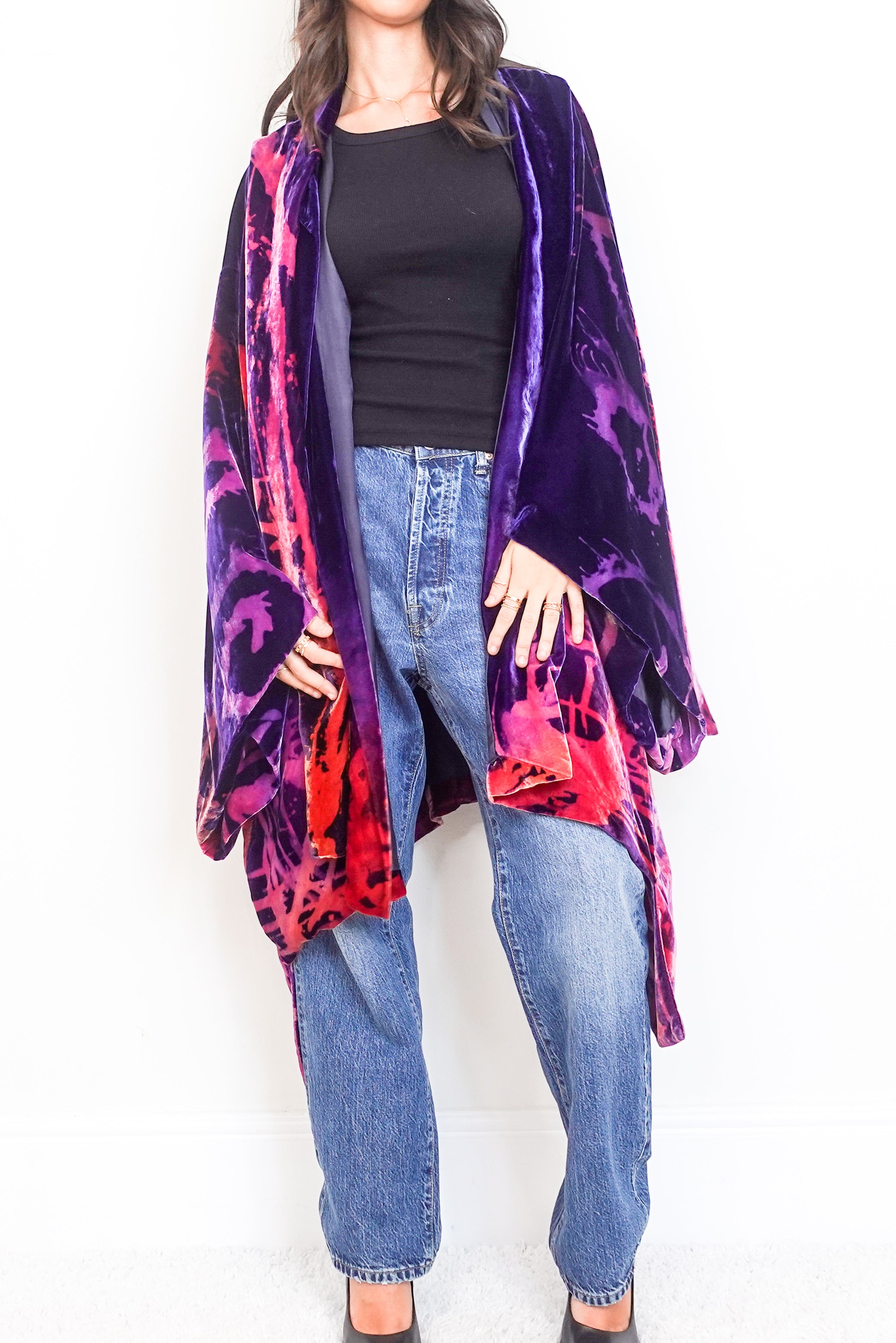 Alessandra Jane Hand painted Velvet kimo