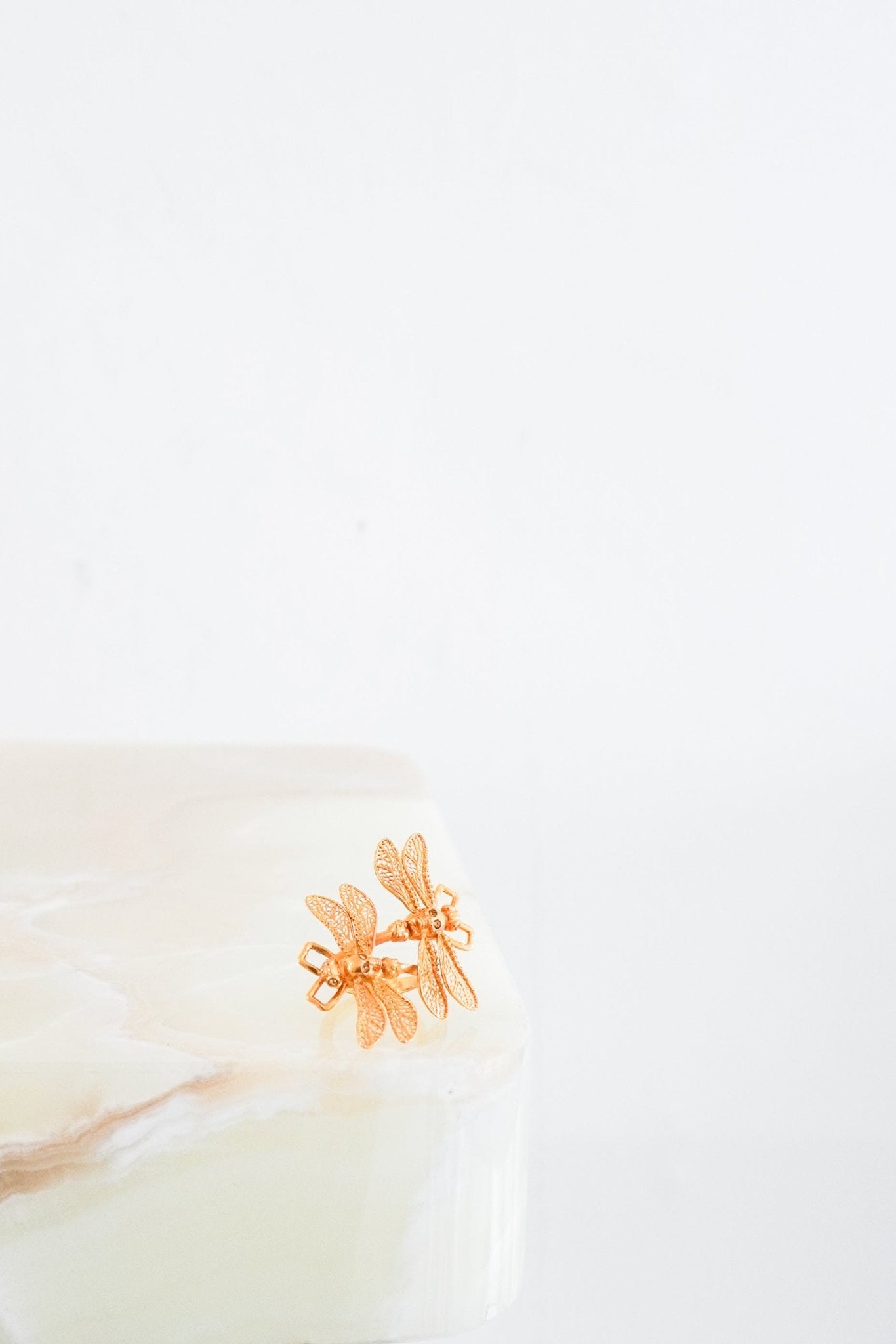 Alexander McQueen Dragonfly Ring in Gold RRP £320 | Authentic Preloved FINAL SALE - Reloved Again