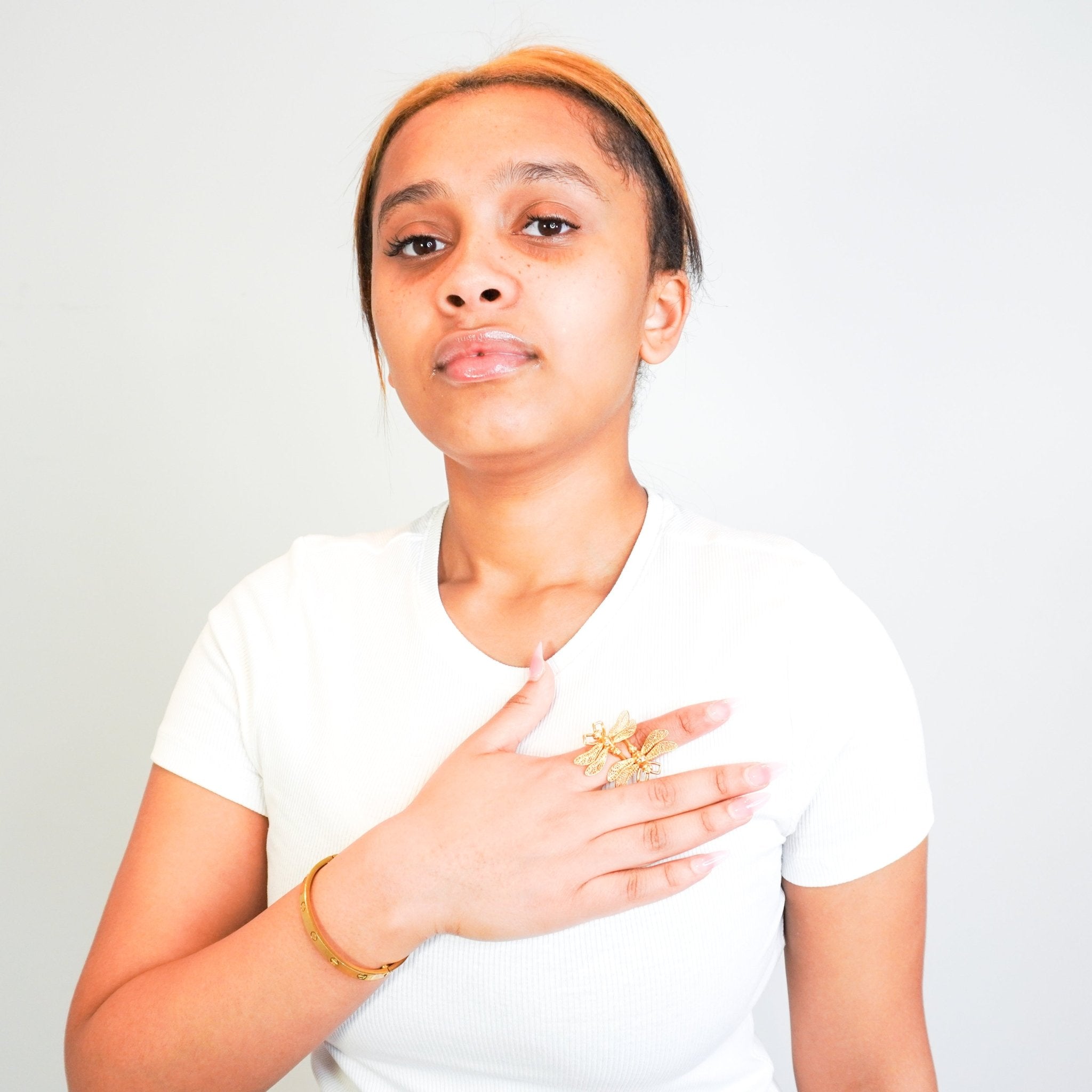 Alexander McQueen Dragonfly Ring in Gold RRP £320 | Authentic Preloved FINAL SALE - Reloved Again