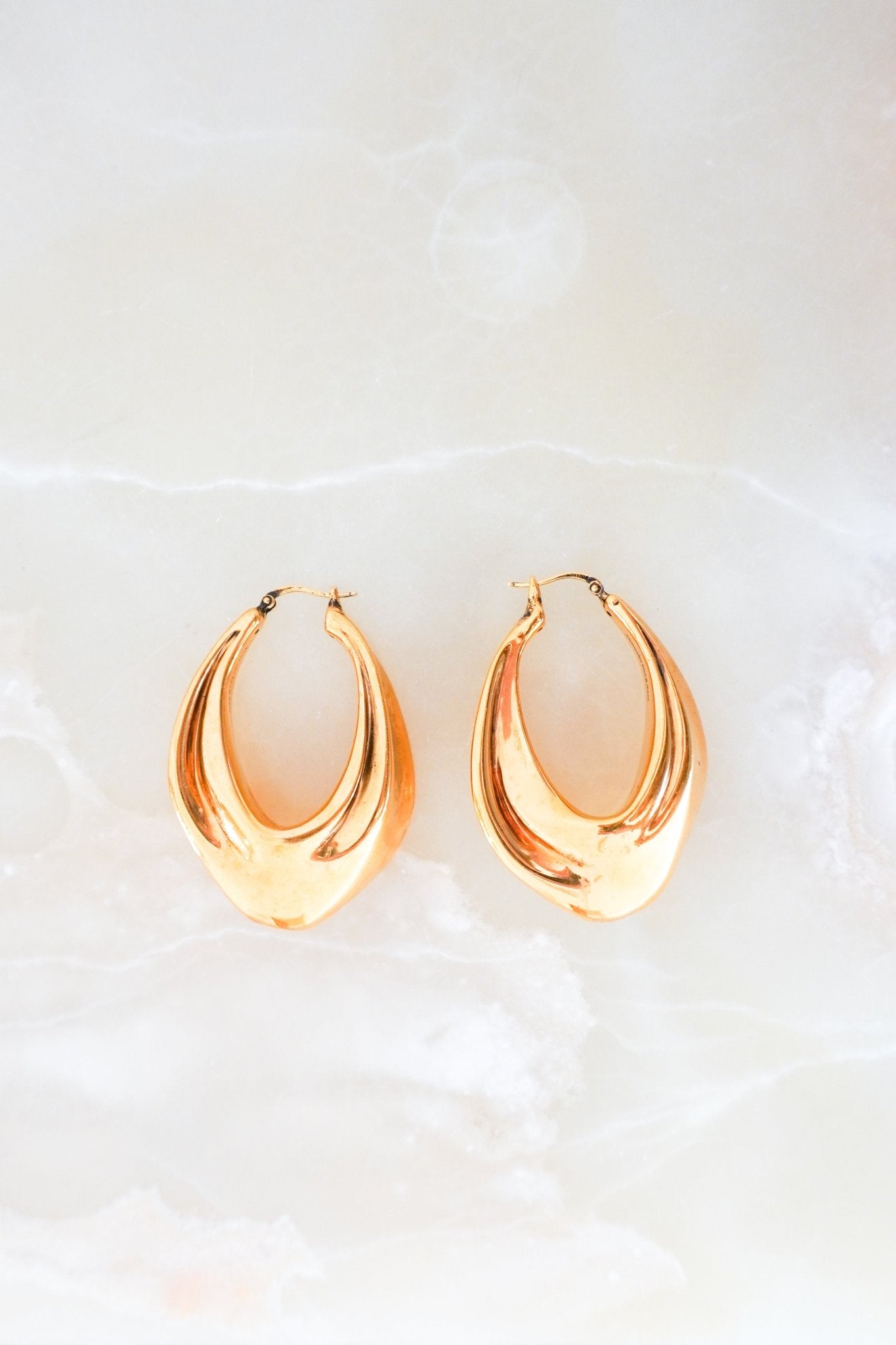 Alexander McQueen Gold Earrings RRP £290 | Authentic Preloved FINAL SALE - Reloved Again