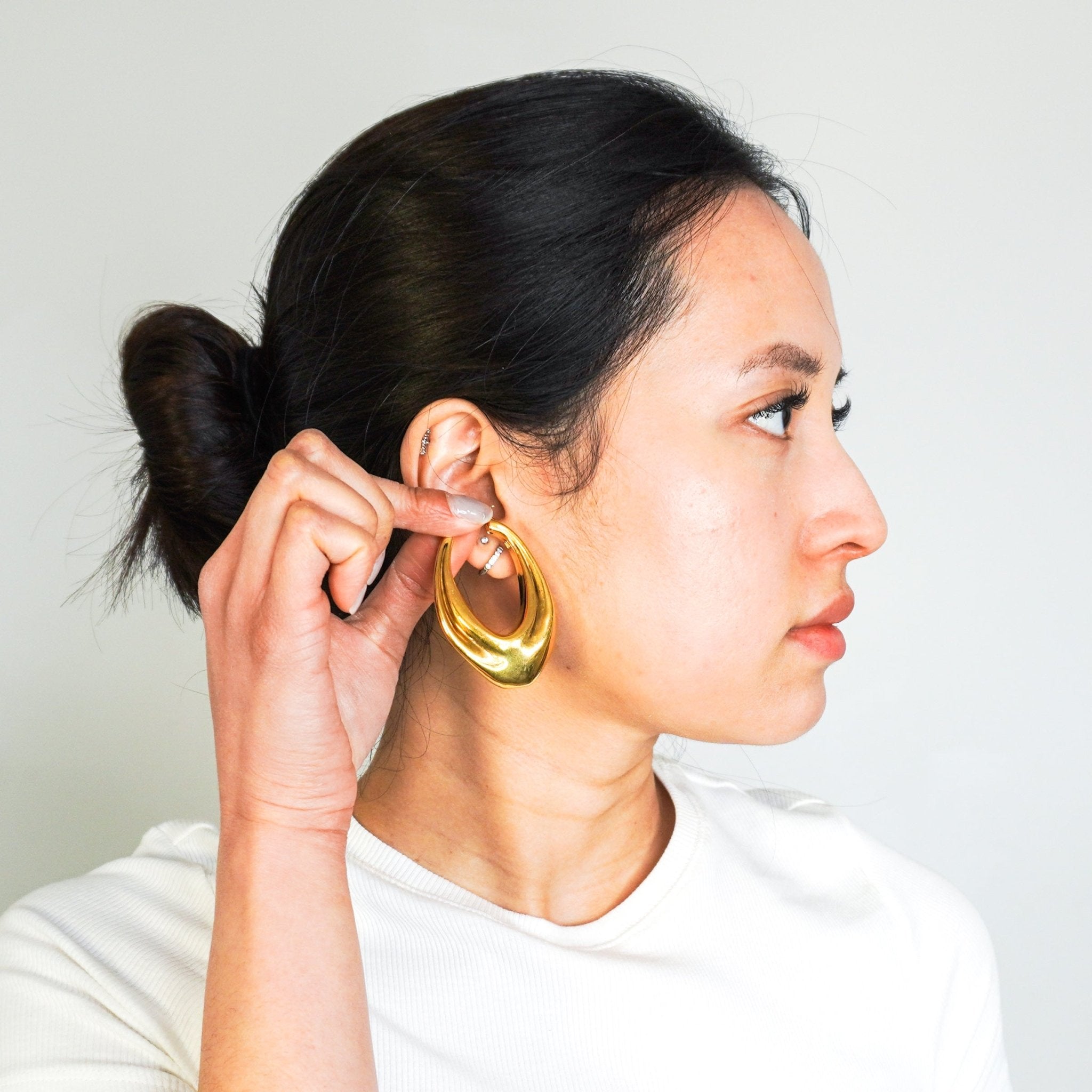 Alexander McQueen Gold Earrings RRP £290 | Authentic Preloved FINAL SALE - Reloved Again