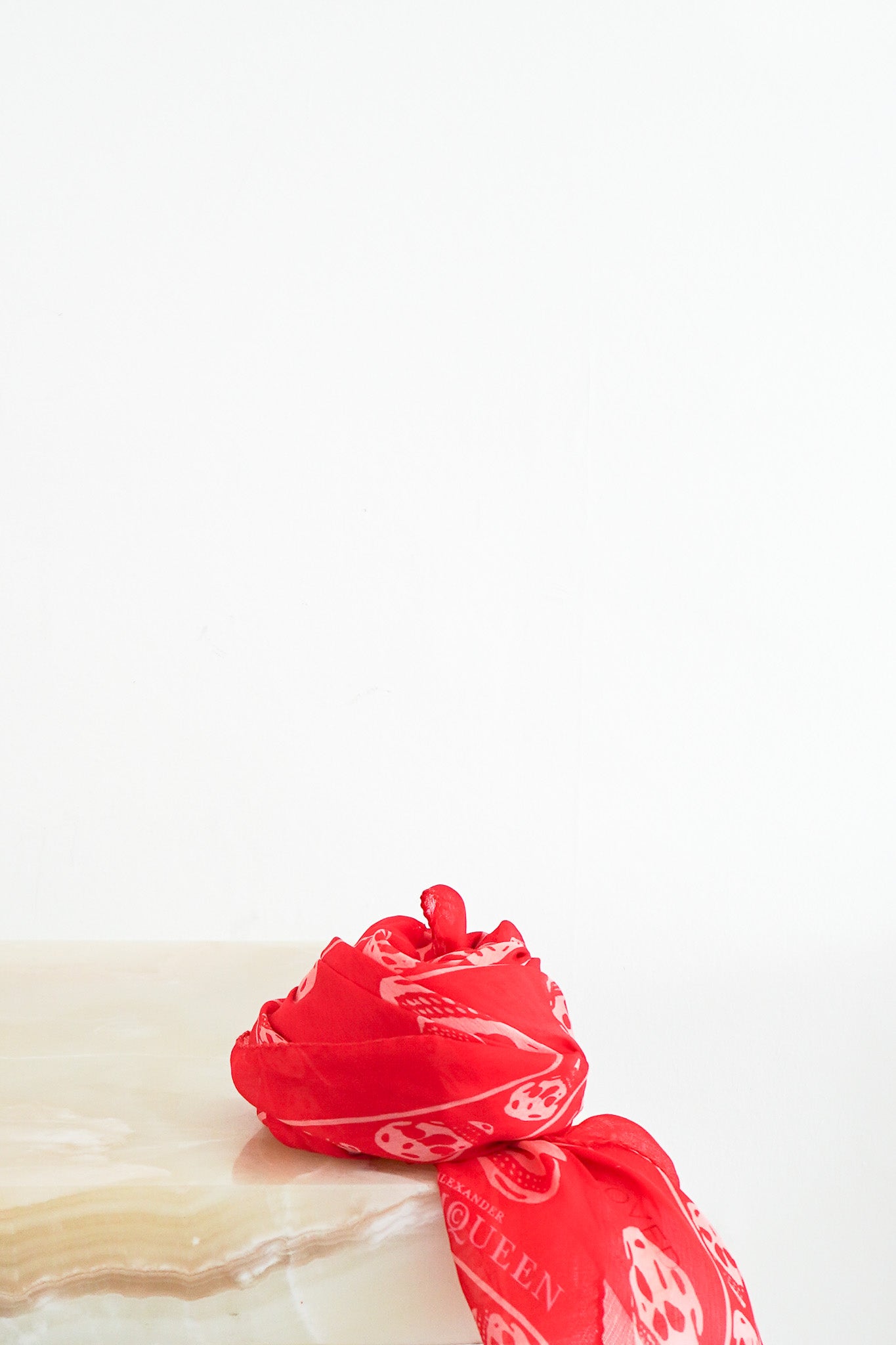 Alexander McQueen Silk Skull Scarf in Red RRP £280 | Authentic Preloved FINAL SALE - Reloved Again