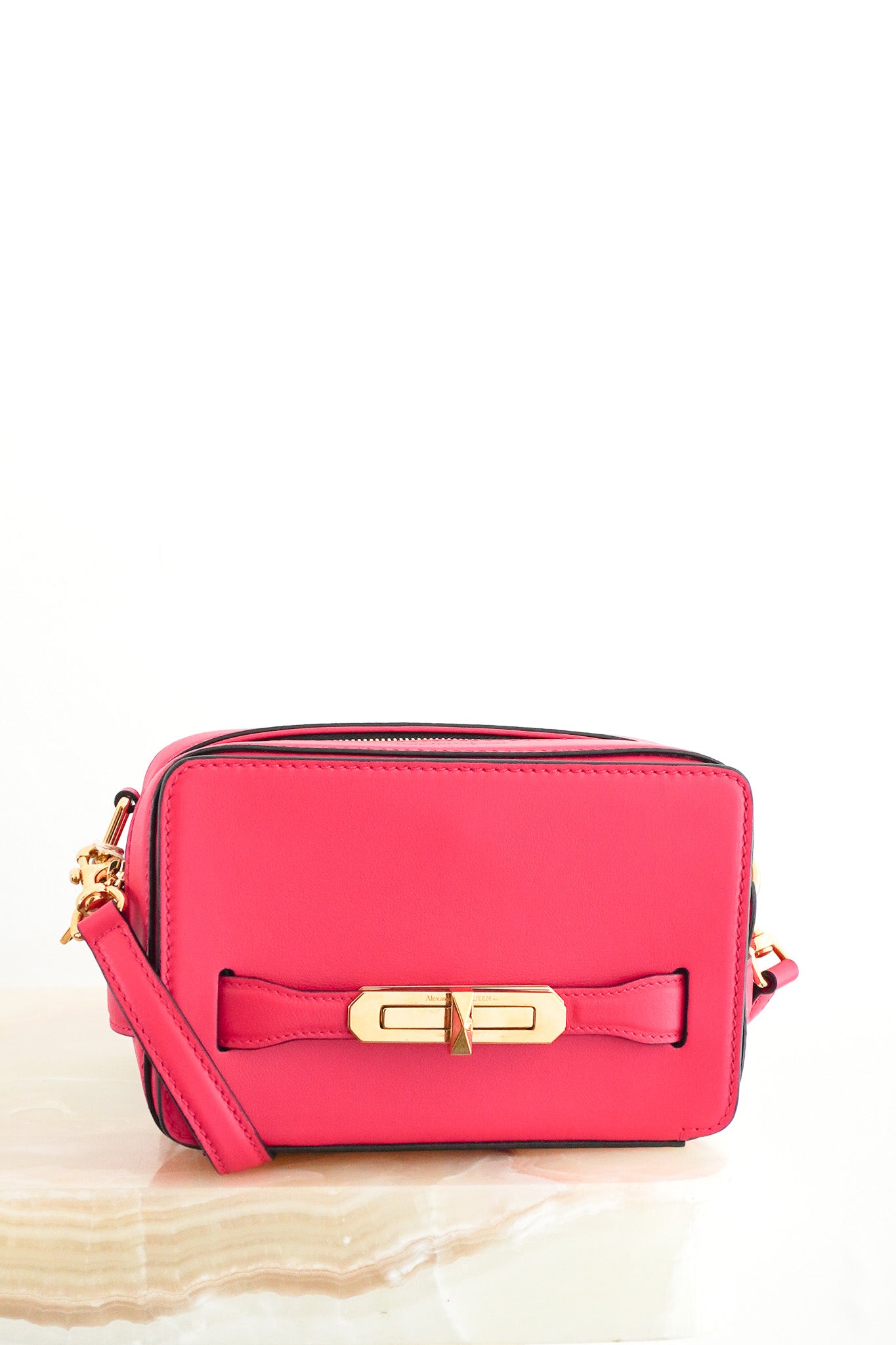Alexander-McQueen-The-Myth-Box-Bag-Pink-Front-Picture-Chelsea-London