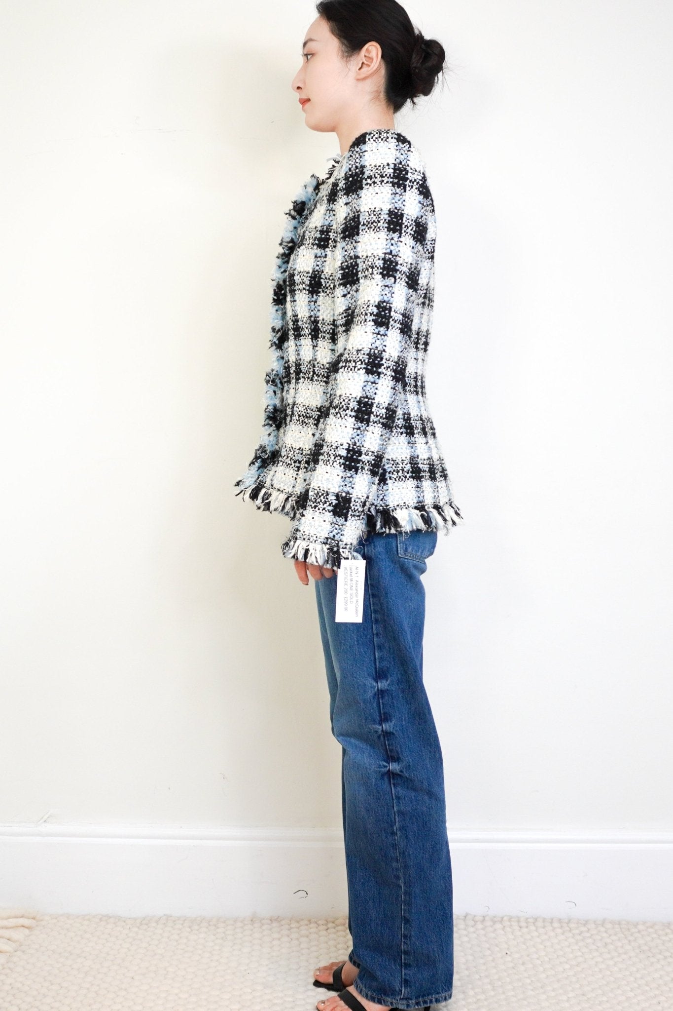 Alexander McQueen Black and White Tweed Blazer RRP £2K | Authentic Preloved [final sale] - Reloved Again