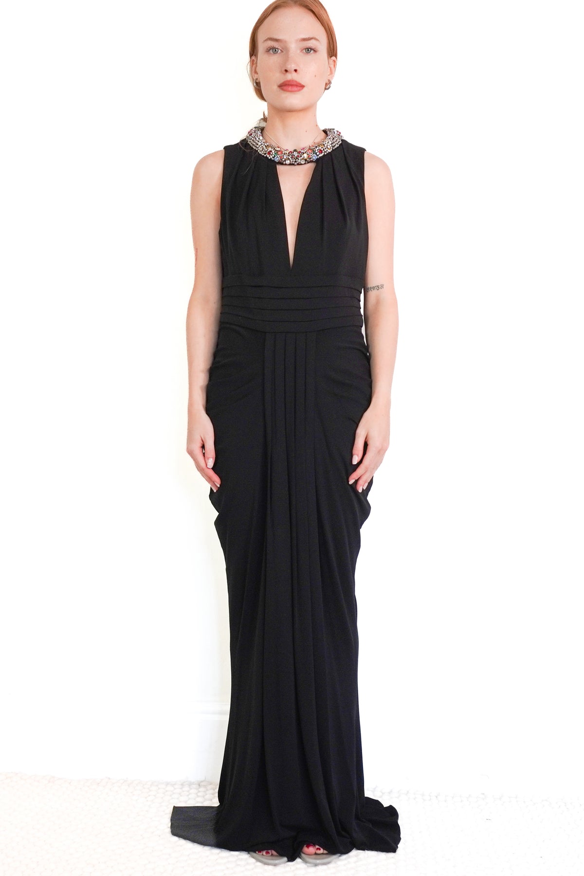 Alexander McQueen Embellished Neck Gown (RRP £2000) | Authentic Preloved front