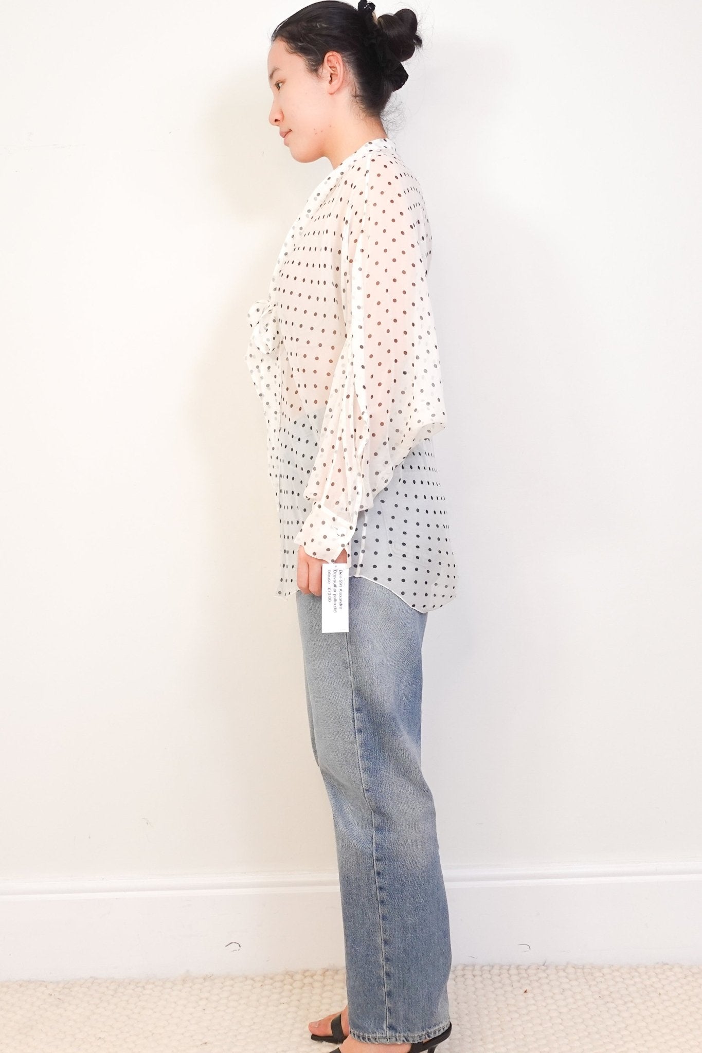 Alexandre Vauthier White Sheer Polka Dot Shirt RRP £755 | Authentic Preloved - Reloved Again