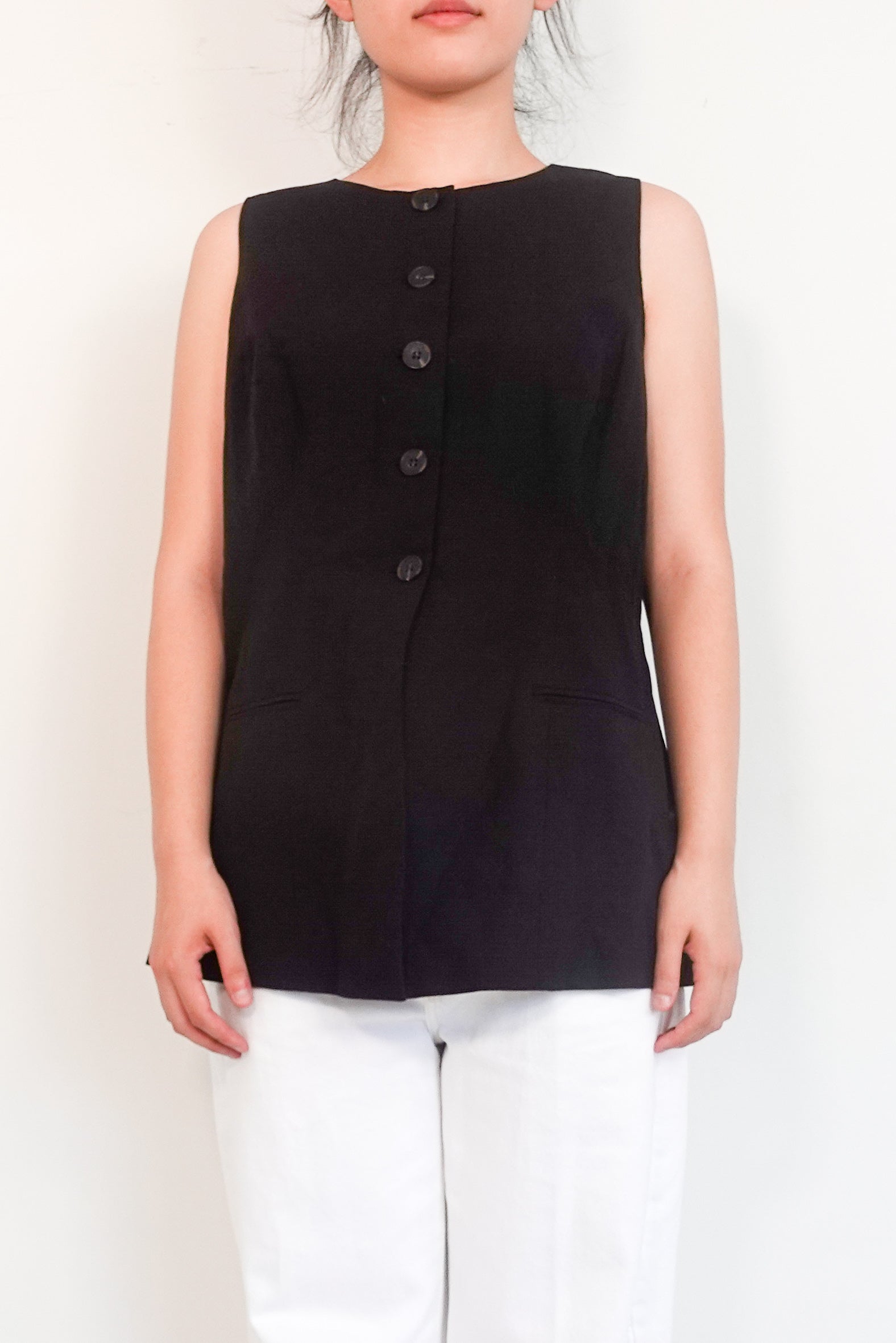 Aligne Black Waistcoat Top RRP £119 | Authentic Preloved