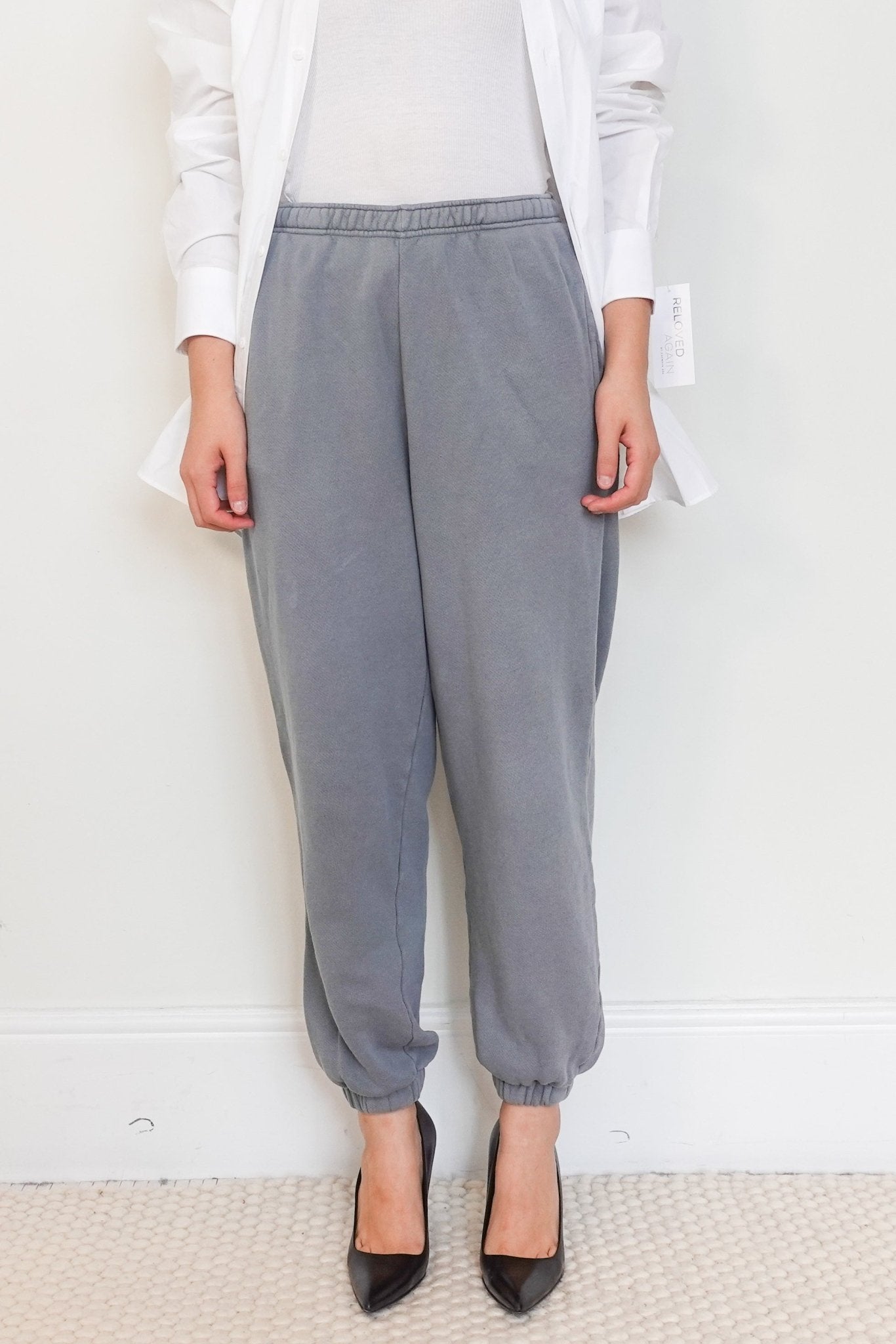 American Vintage Blue Cotton Sweatpants RRP £110 | Authentic Preloved - Reloved Again