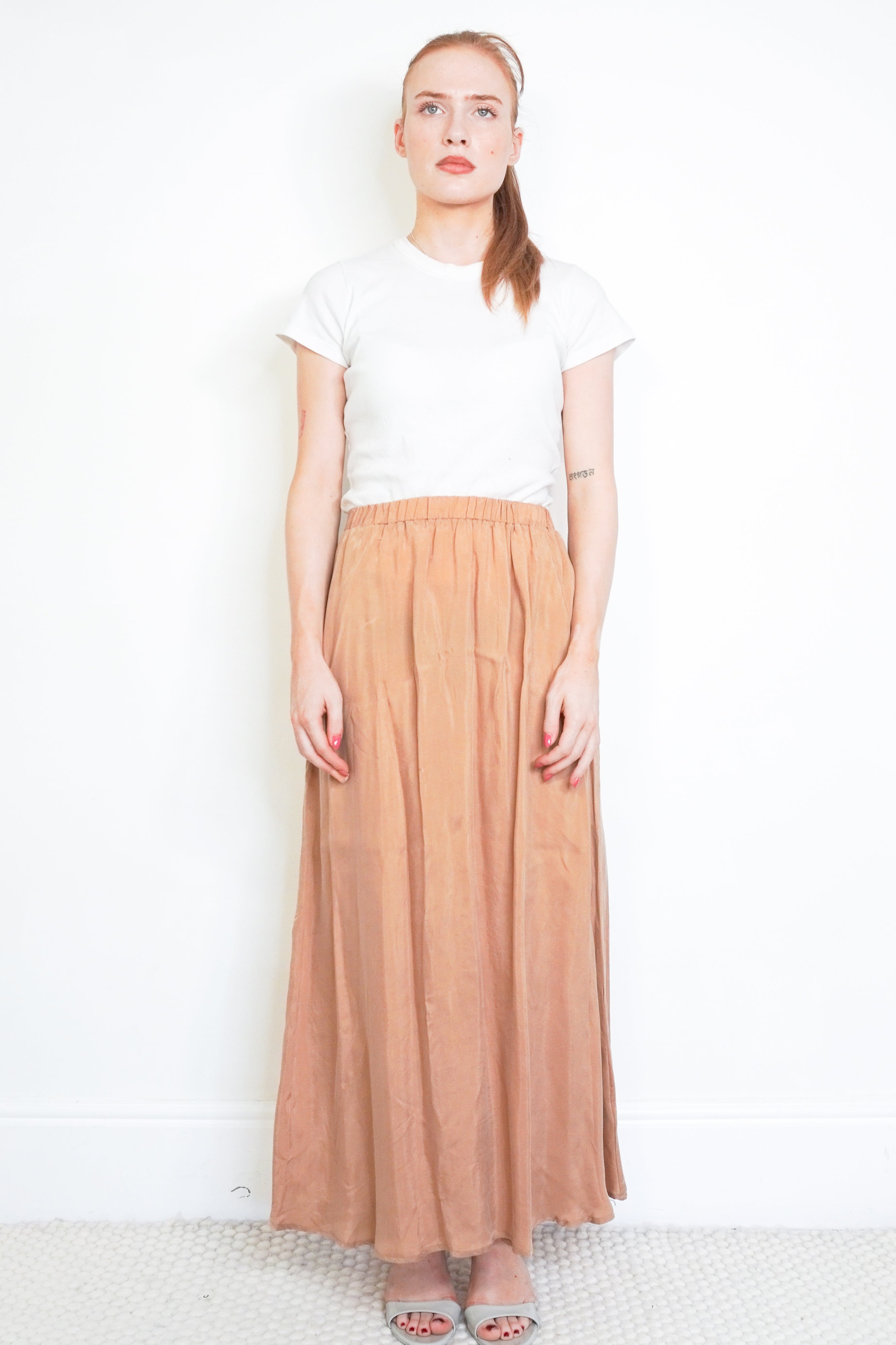 American Vintage Widland Long Skirt – Amaretto front photo chelsea london