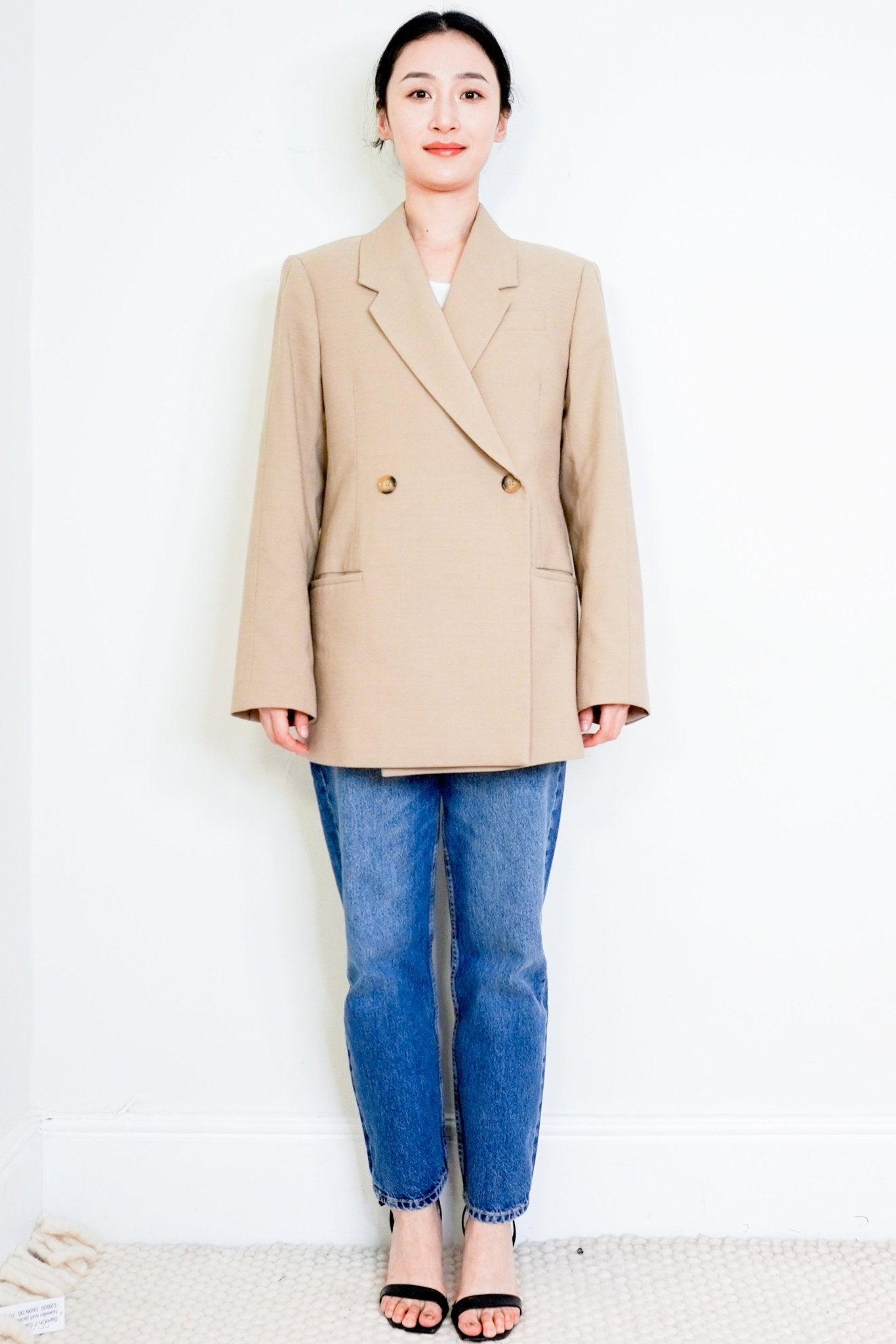 Anine Bing Beige Diana Linen Blazer RRP £450 | Authentic Preloved - Reloved Again