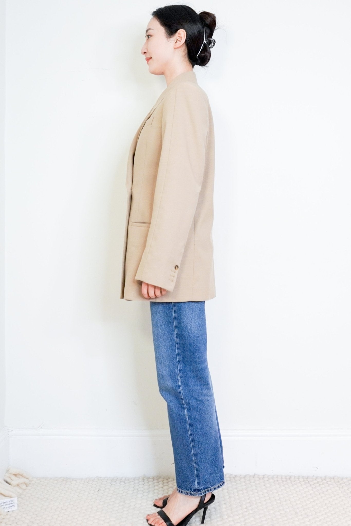 Anine Bing Beige Diana Linen Blazer RRP £450 | Authentic Preloved - Reloved Again